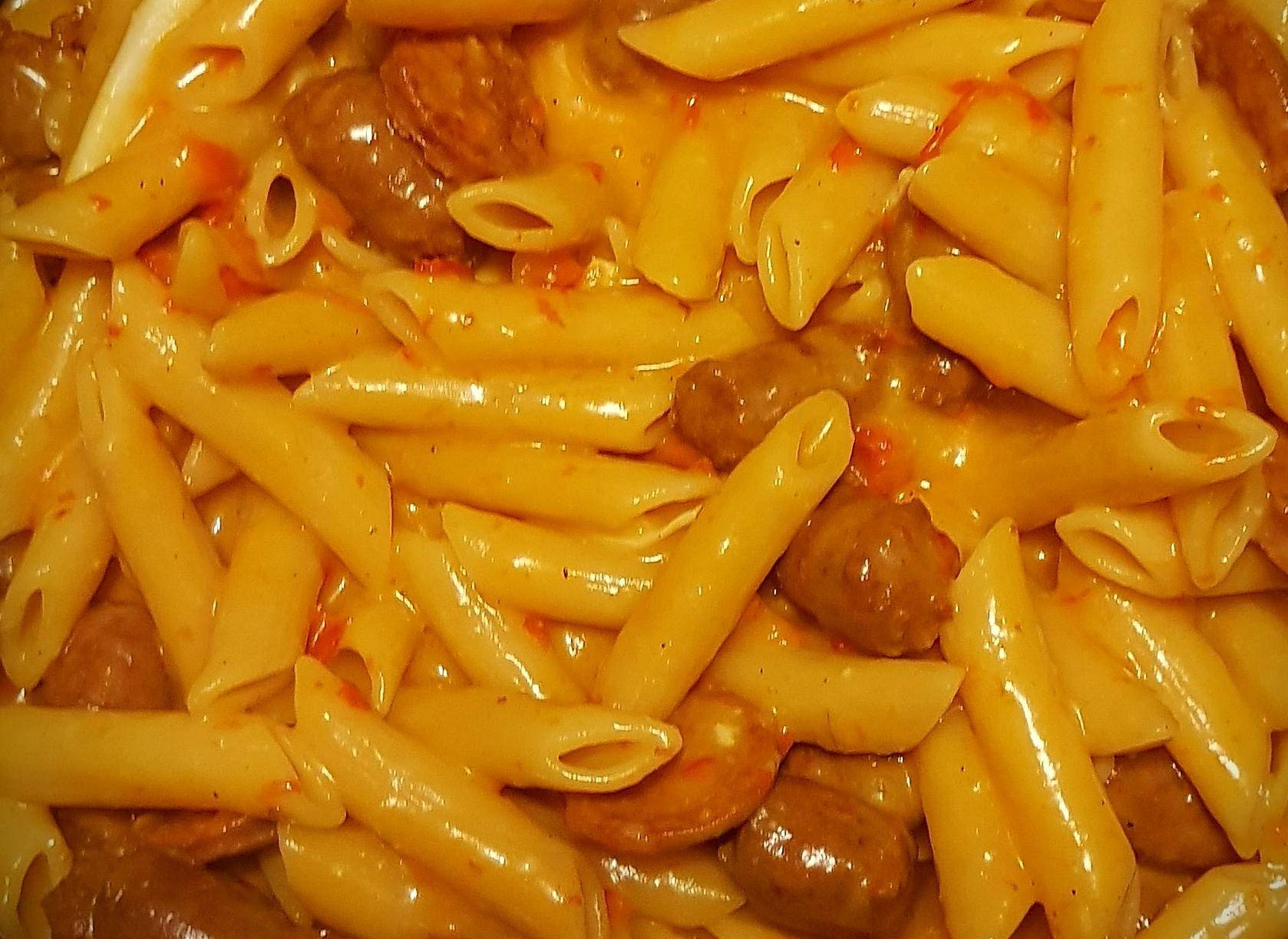 Penne chorizo merguez chèvre - Recepten Cookeo | Moulinex