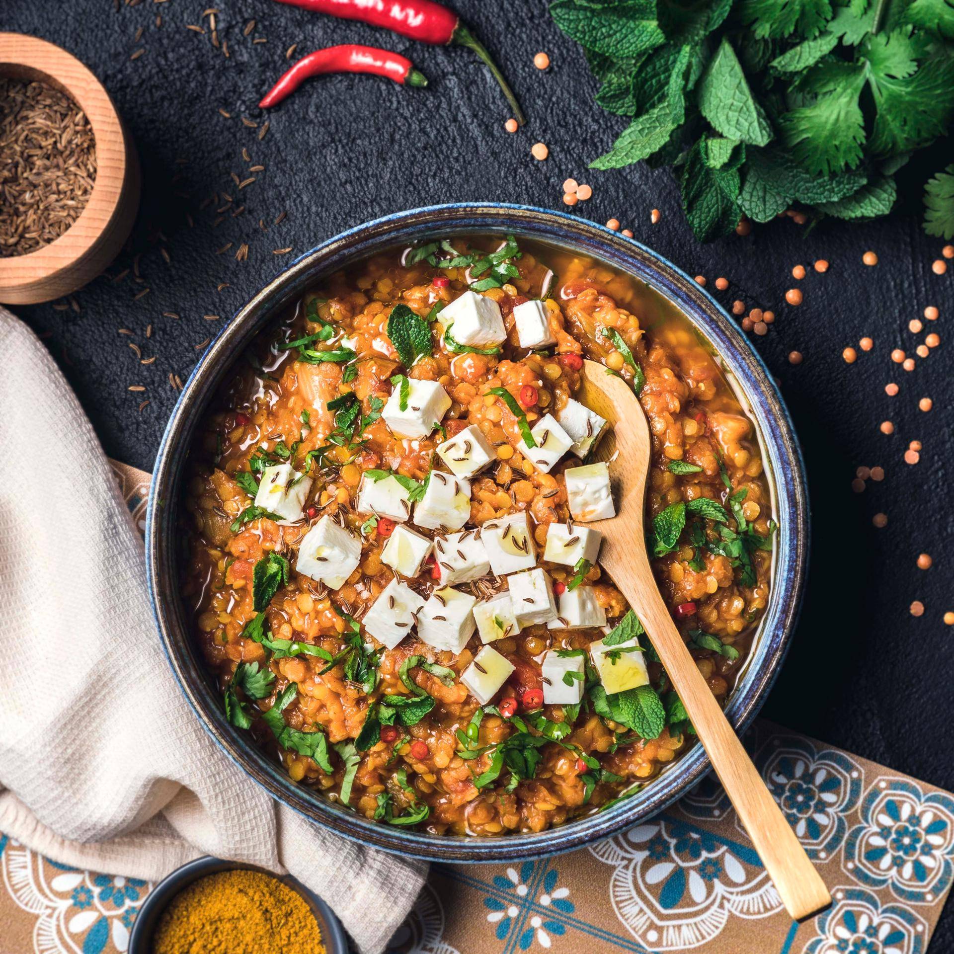 Lentilles à l'orientale - Recette Companion | Moulinex