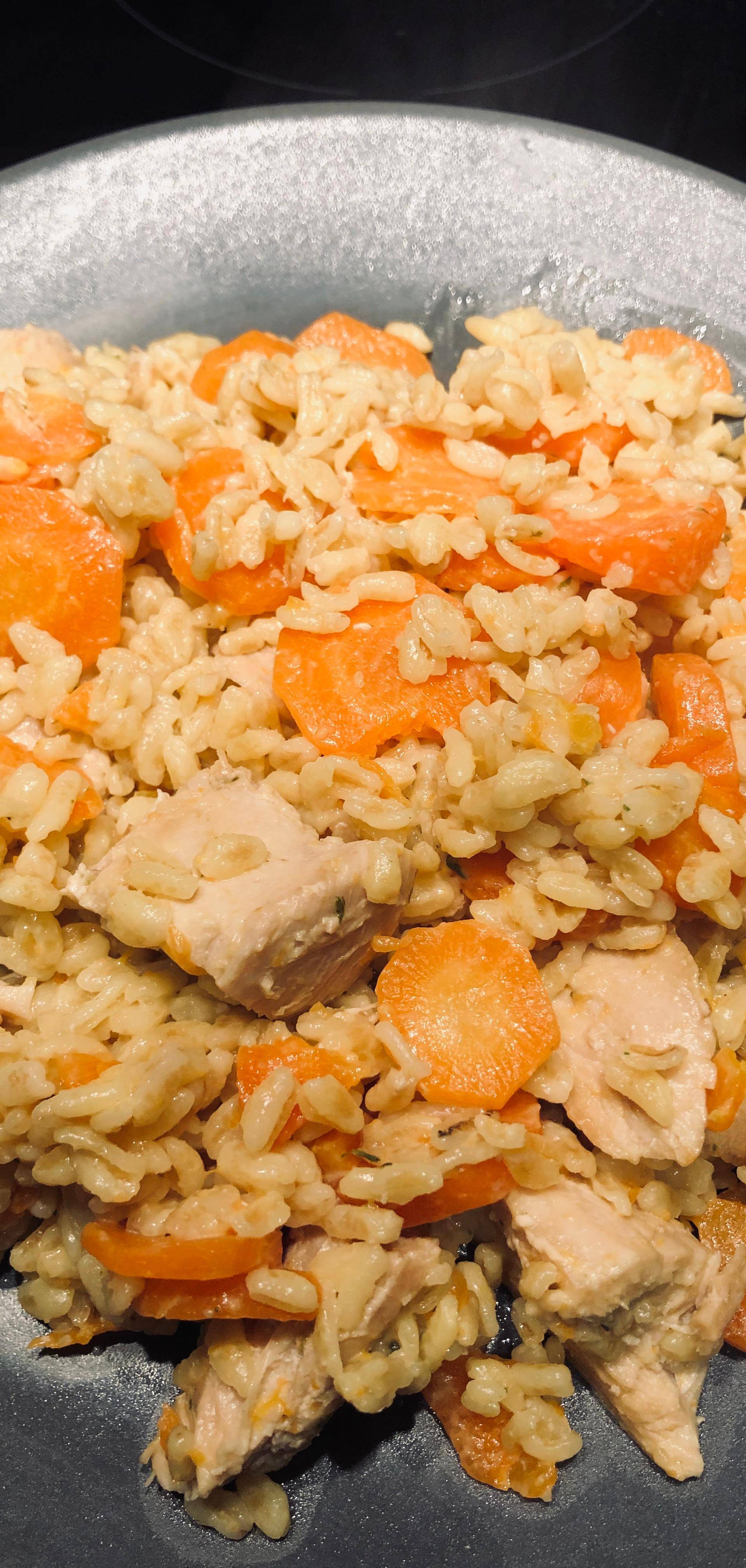 Poulet avec blé aux carottes - Recette Cookeo | Moulinex