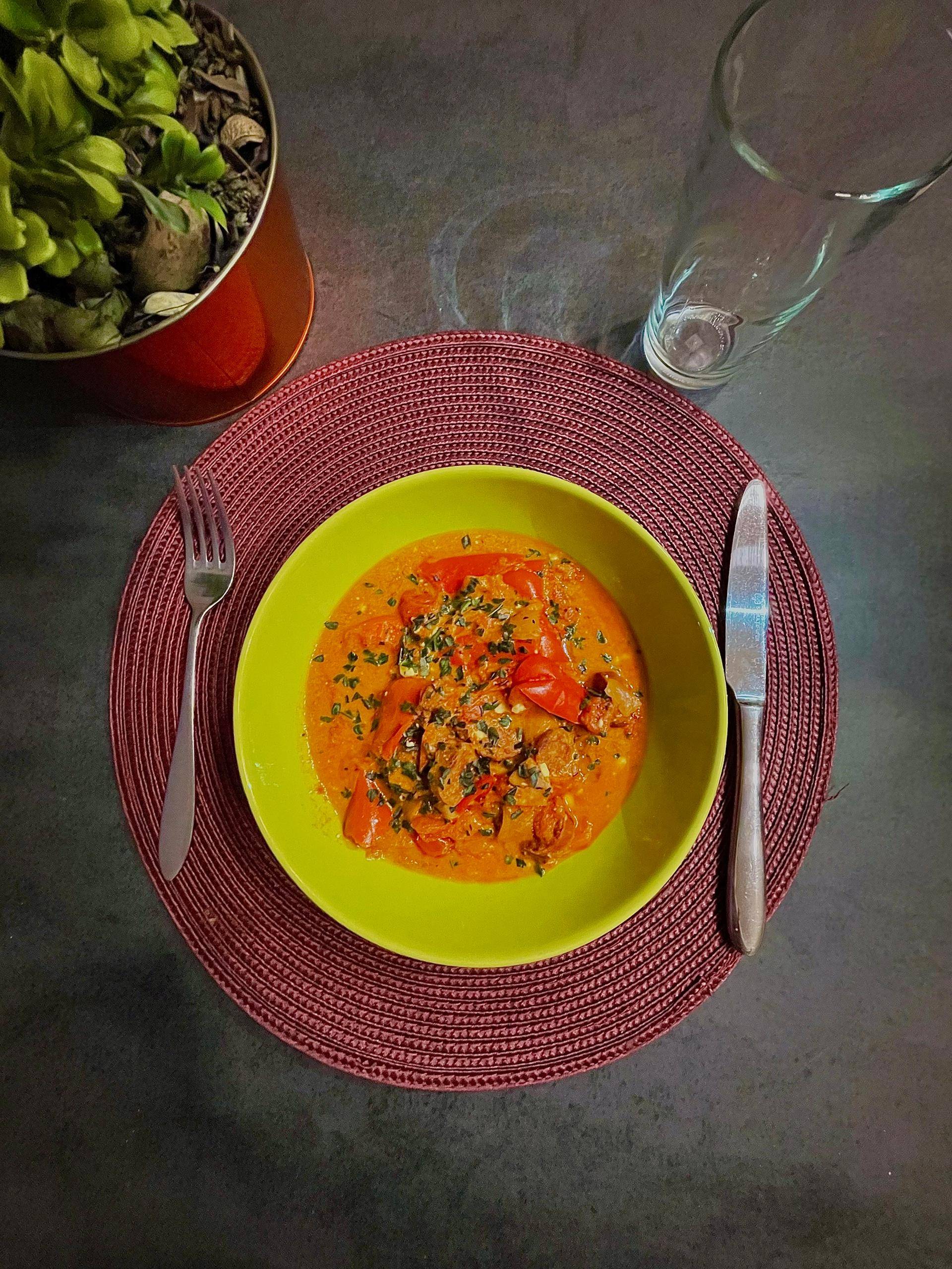 Piperade au chorizo et à la féta - Recepten Cookeo | Moulinex