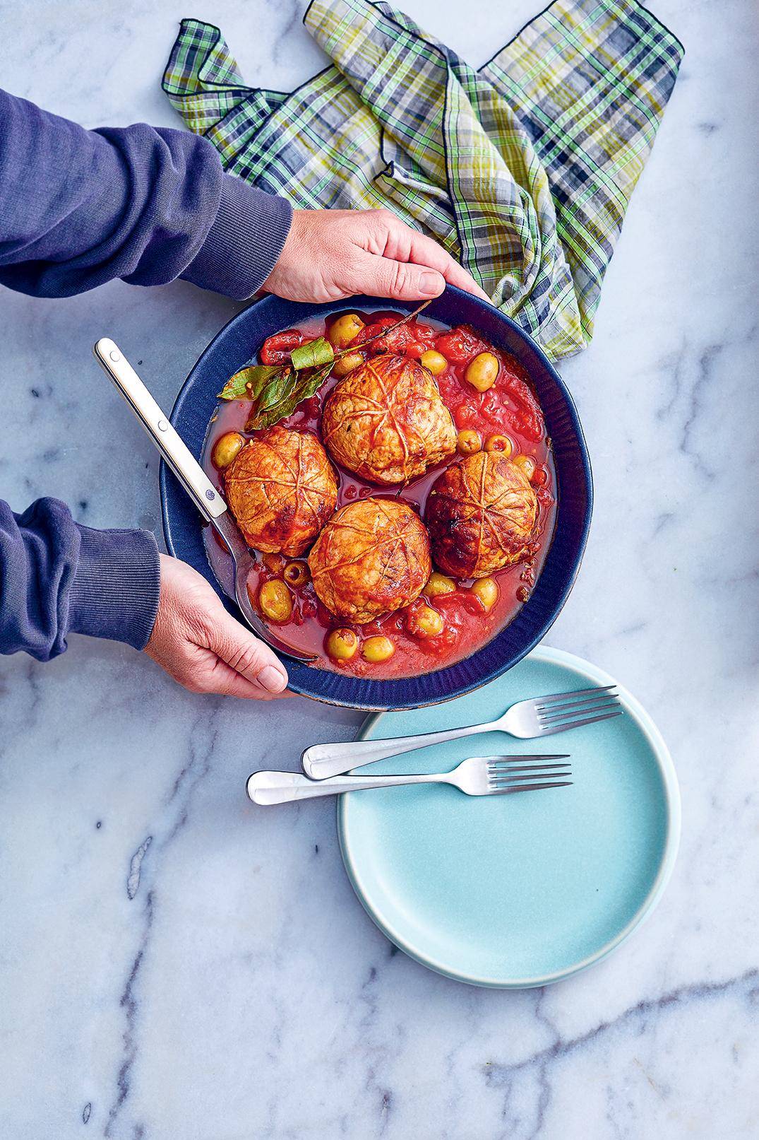 Paupiettes de veau aux olives et tomates - Recepten EASY FRY & GRILL 2 in 1 MECHANICAL | Moulinex