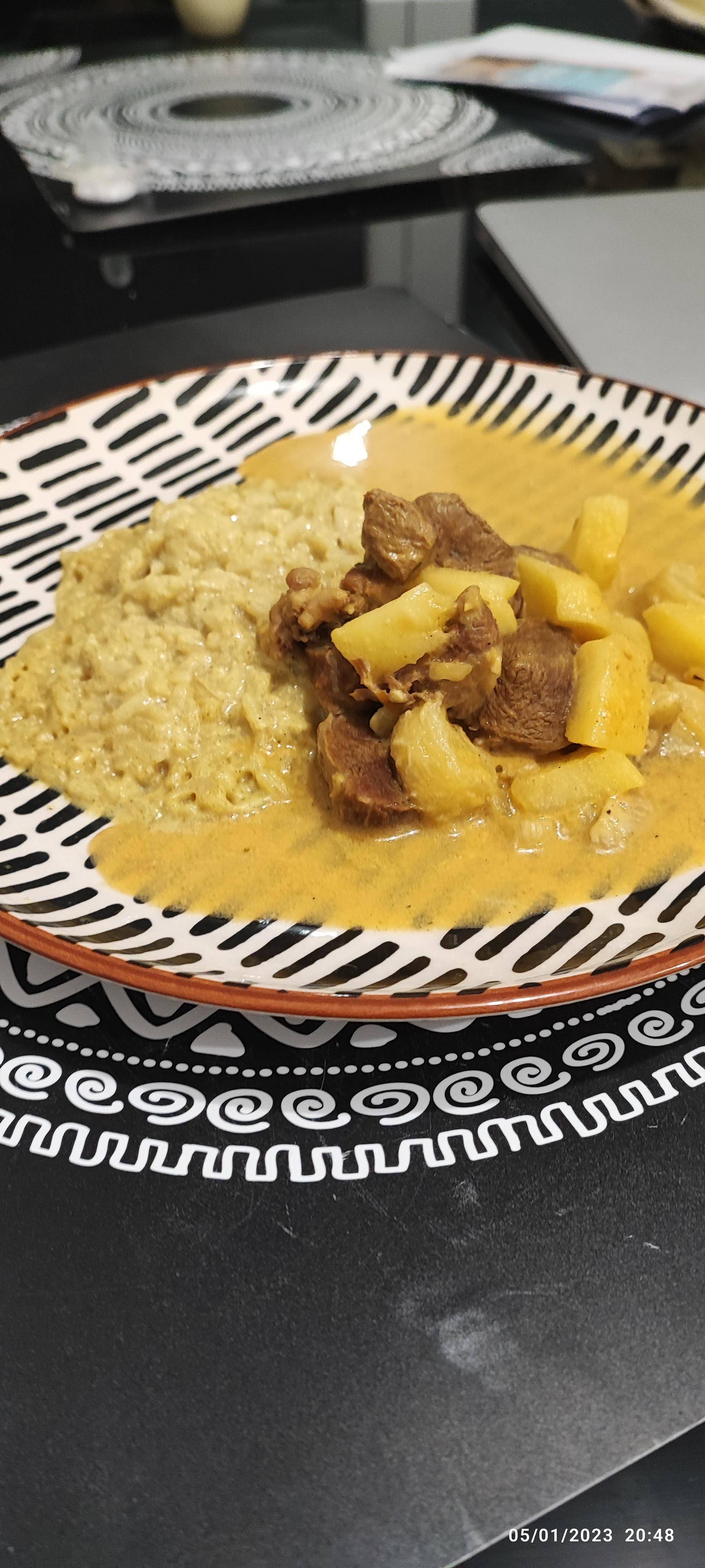 Sauté d'agneau au curry et lait de coco - Recepten Cookeo | Moulinex
