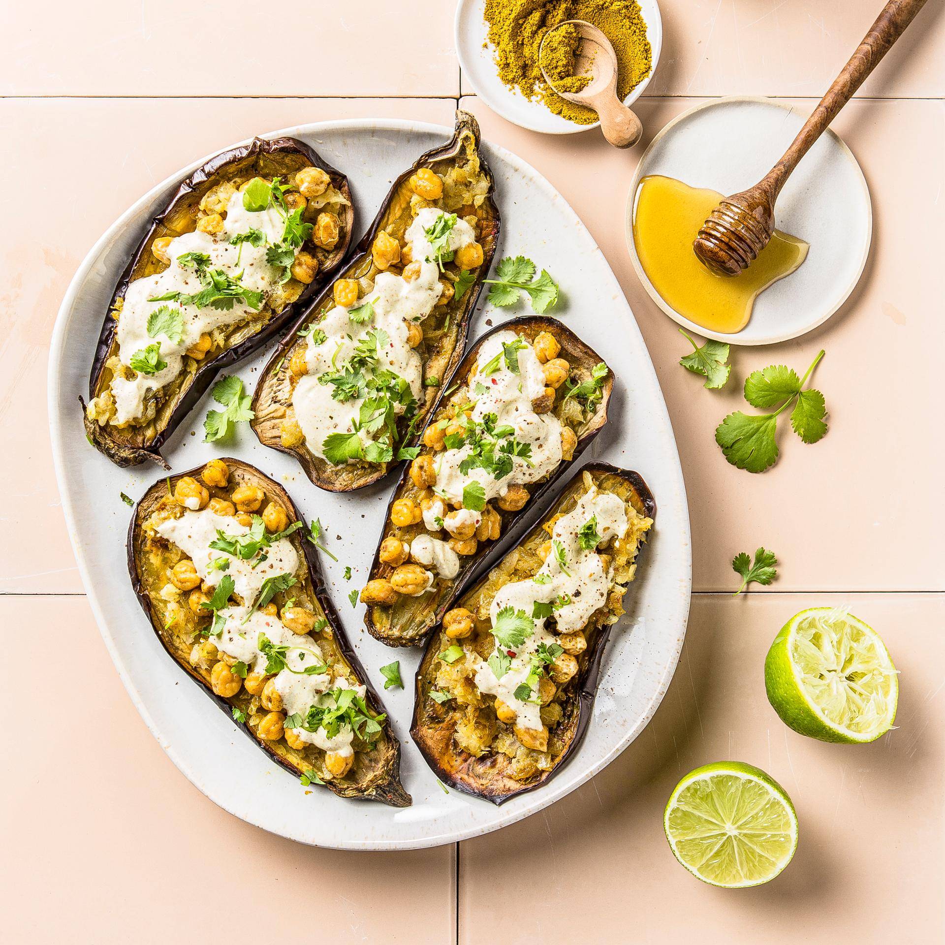 Aubergines fondantes, yaourt et curry - Recette Cook'in One | Moulinex