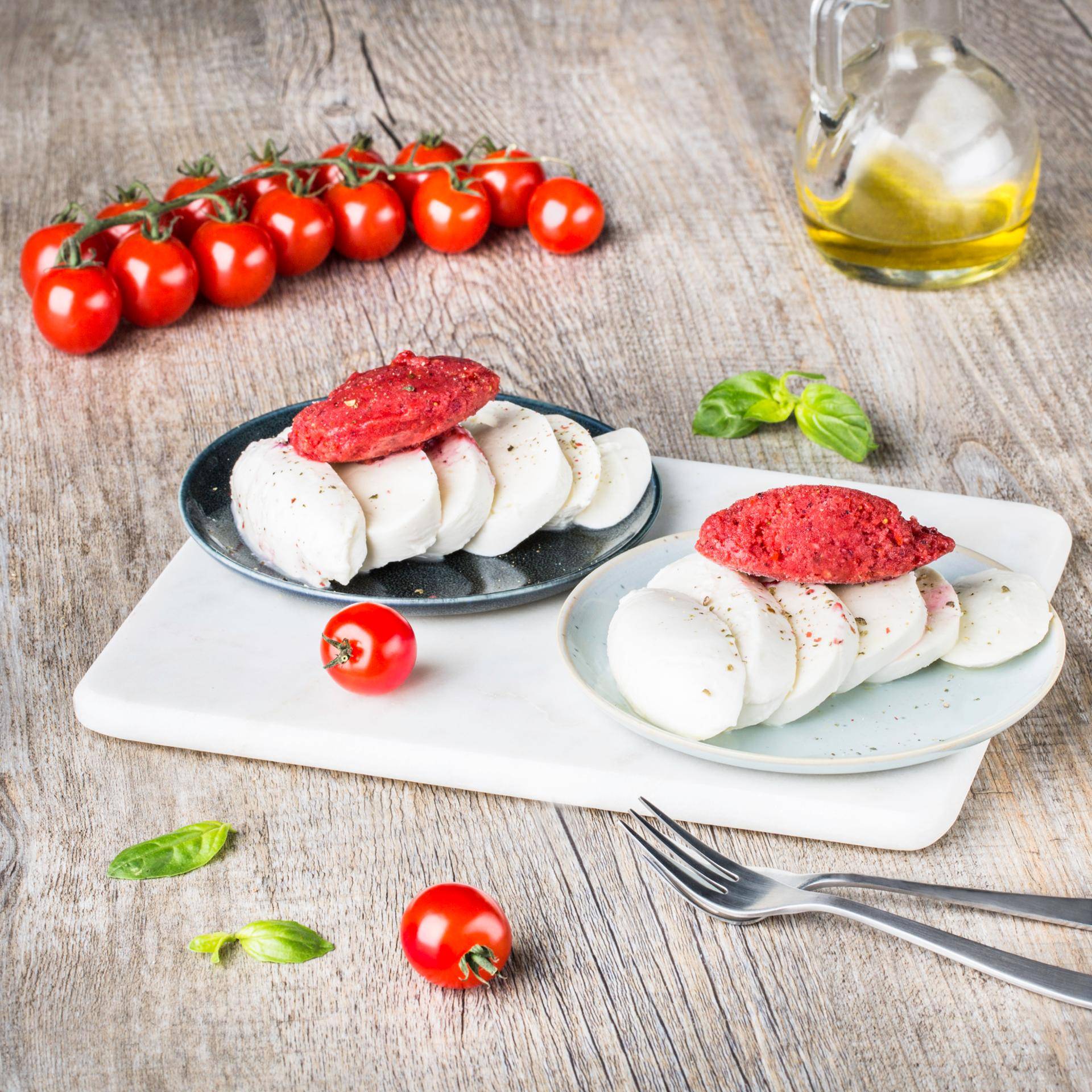 Mozzarella et sorbet tomate fruits rouges - Recepten Companion | Moulinex