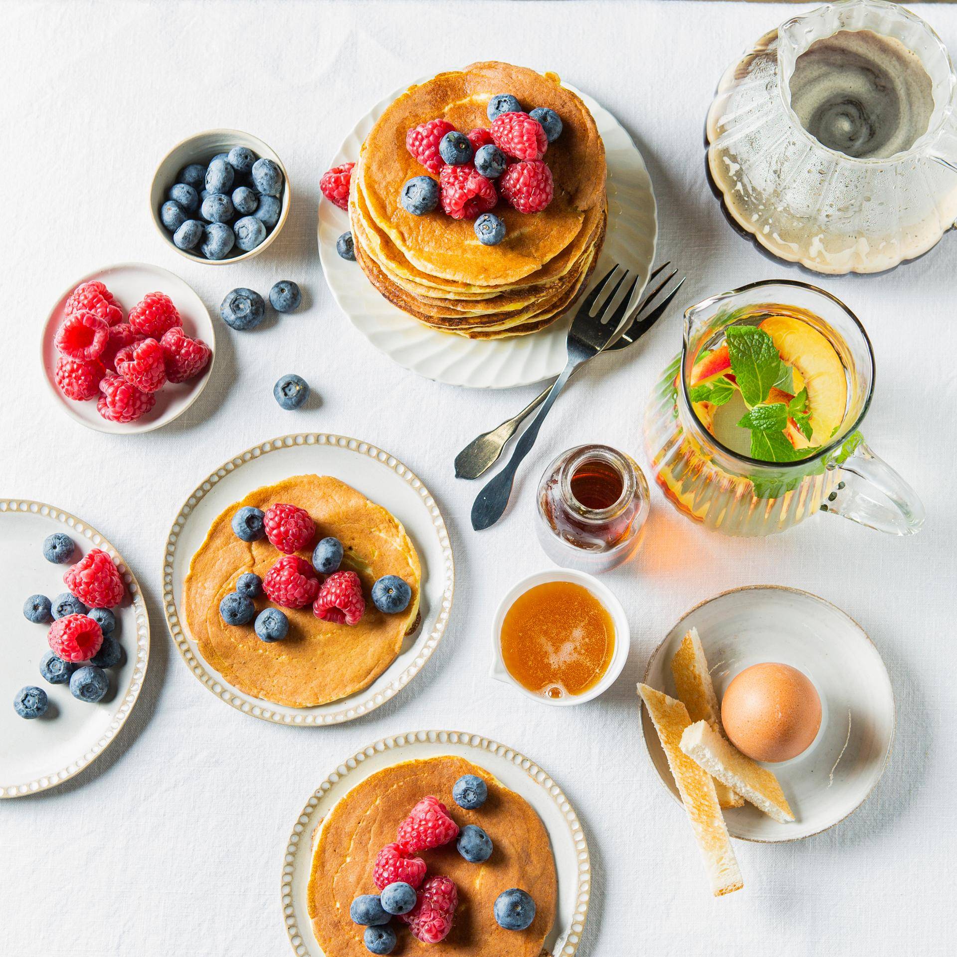 Pancakes à la ricotta et fruits de saison - Recette Companion | Moulinex