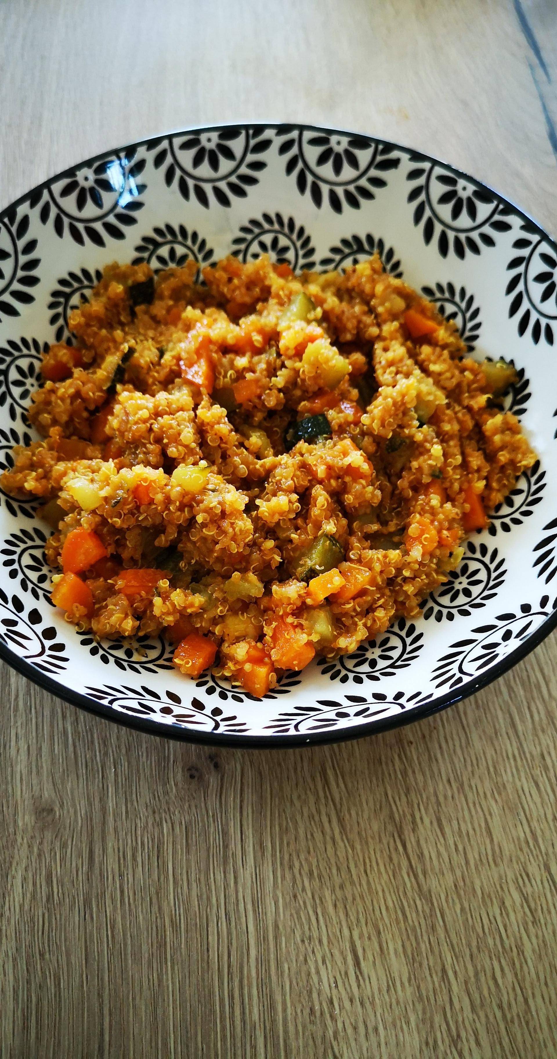 Quinoa carotte courgette aux épices - Recette Companion | Moulinex