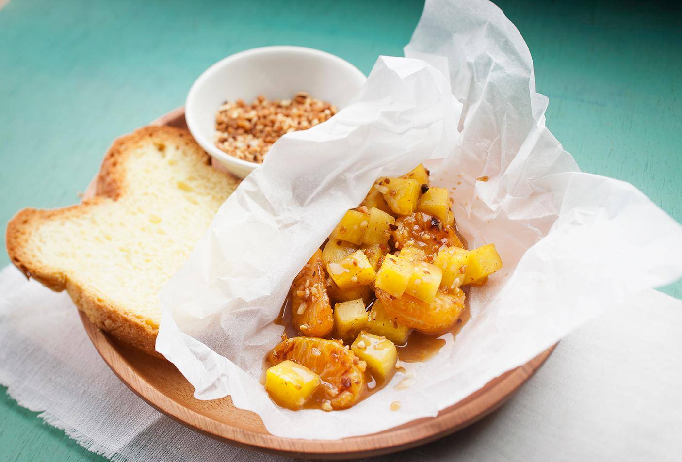 Papillotten ananas mandarijn - Recepten Cookeo | Moulinex