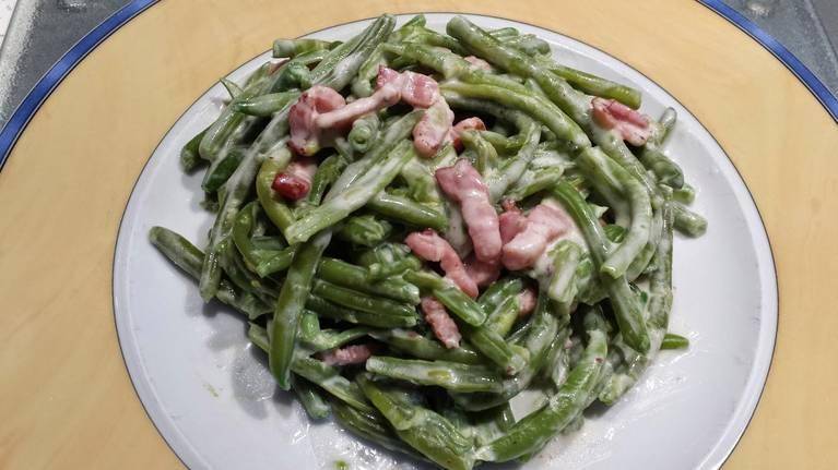 Haricots verts à la carbonara - Recette Cookeo V3 | Moulinex