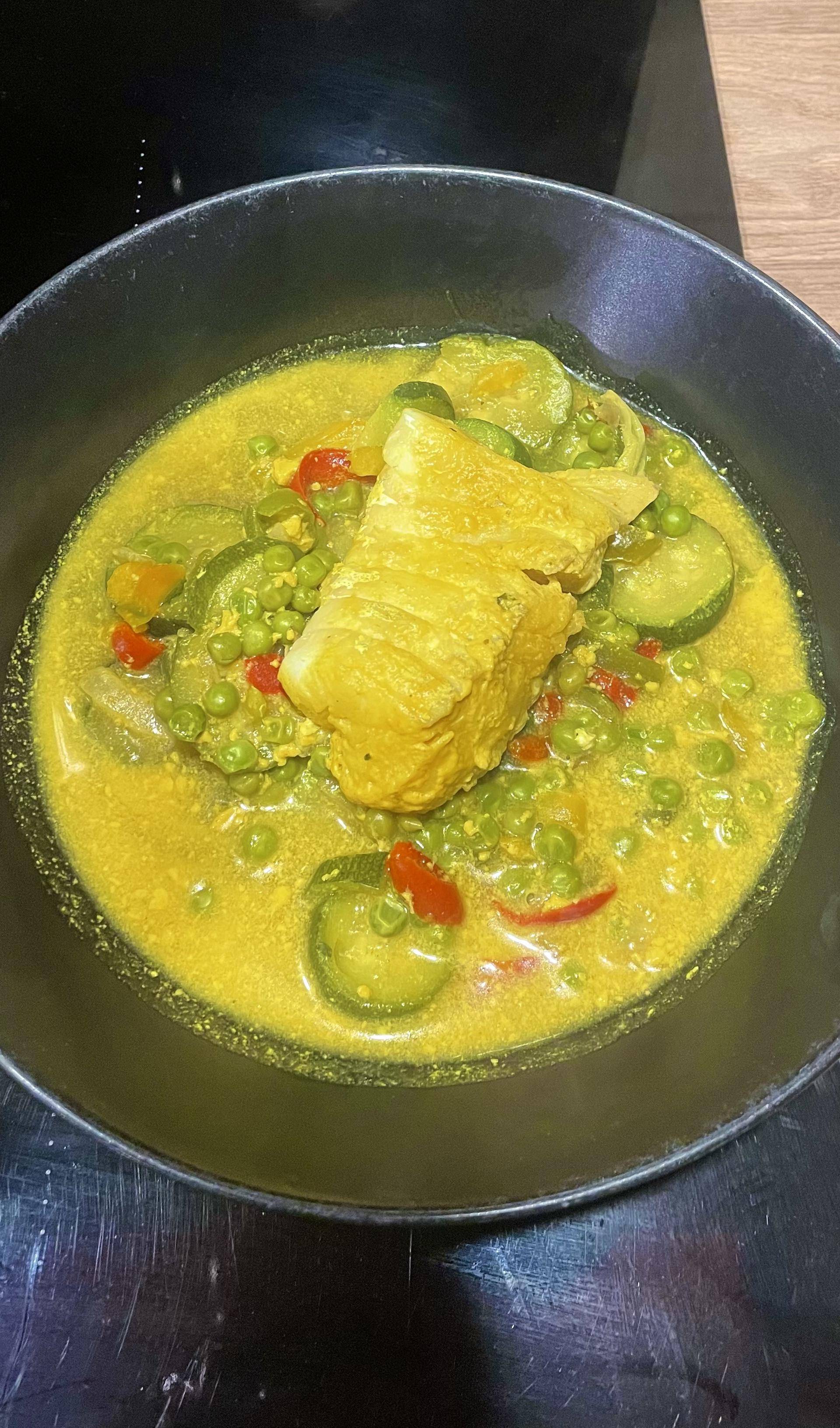 Cabillaud curry coco, légumes & riz - Recette Cookeo V3 | Moulinex