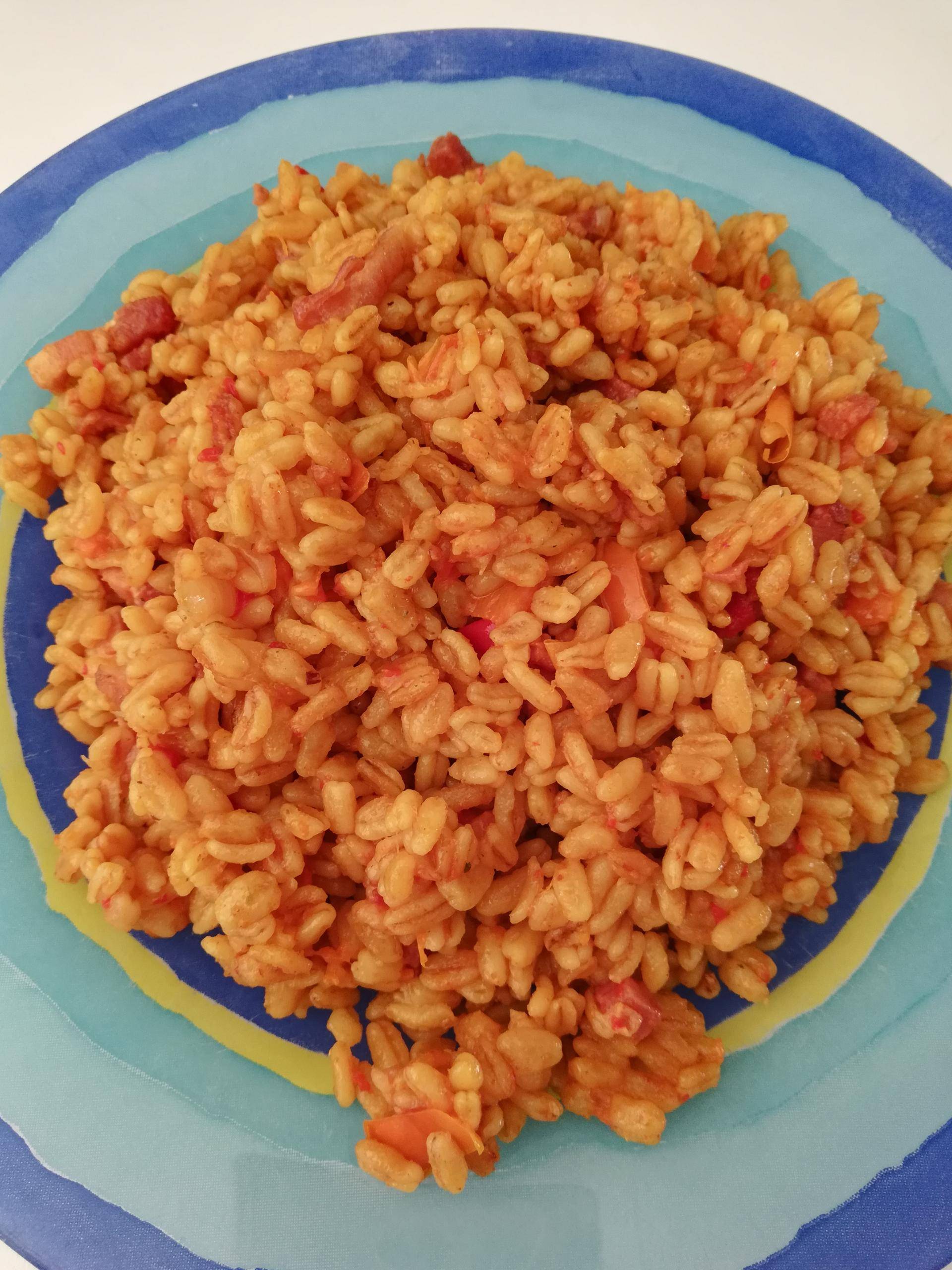 Riz Ebly poivrons et lardons - Recepten Cookeo | Moulinex