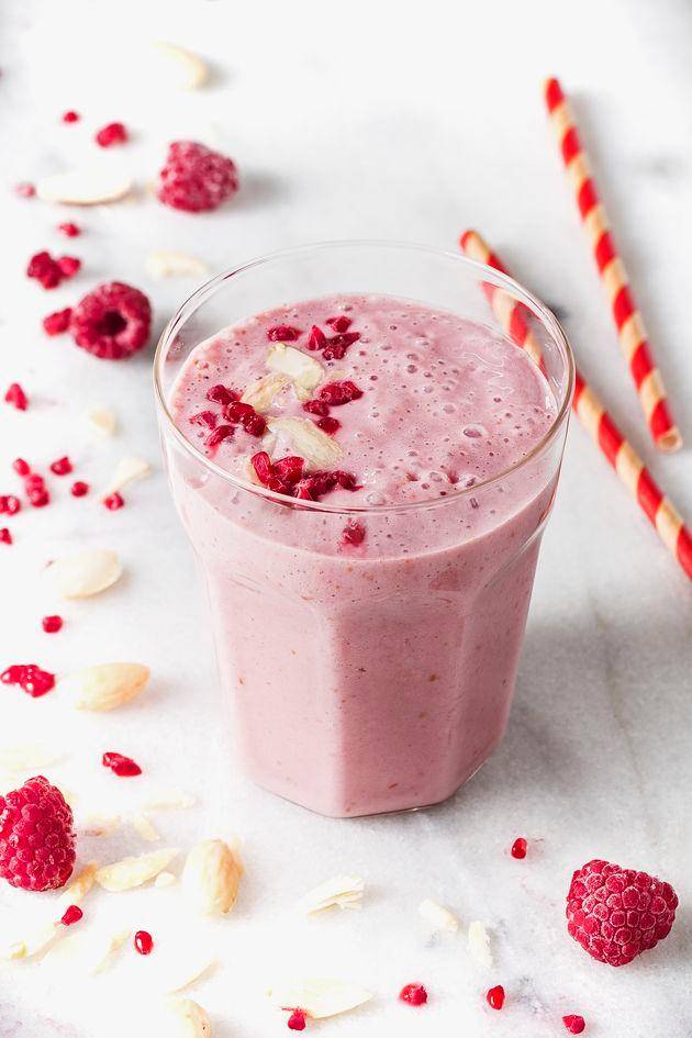 Milkshake healthy framboise et amande - Recepten Blend up | Moulinex
