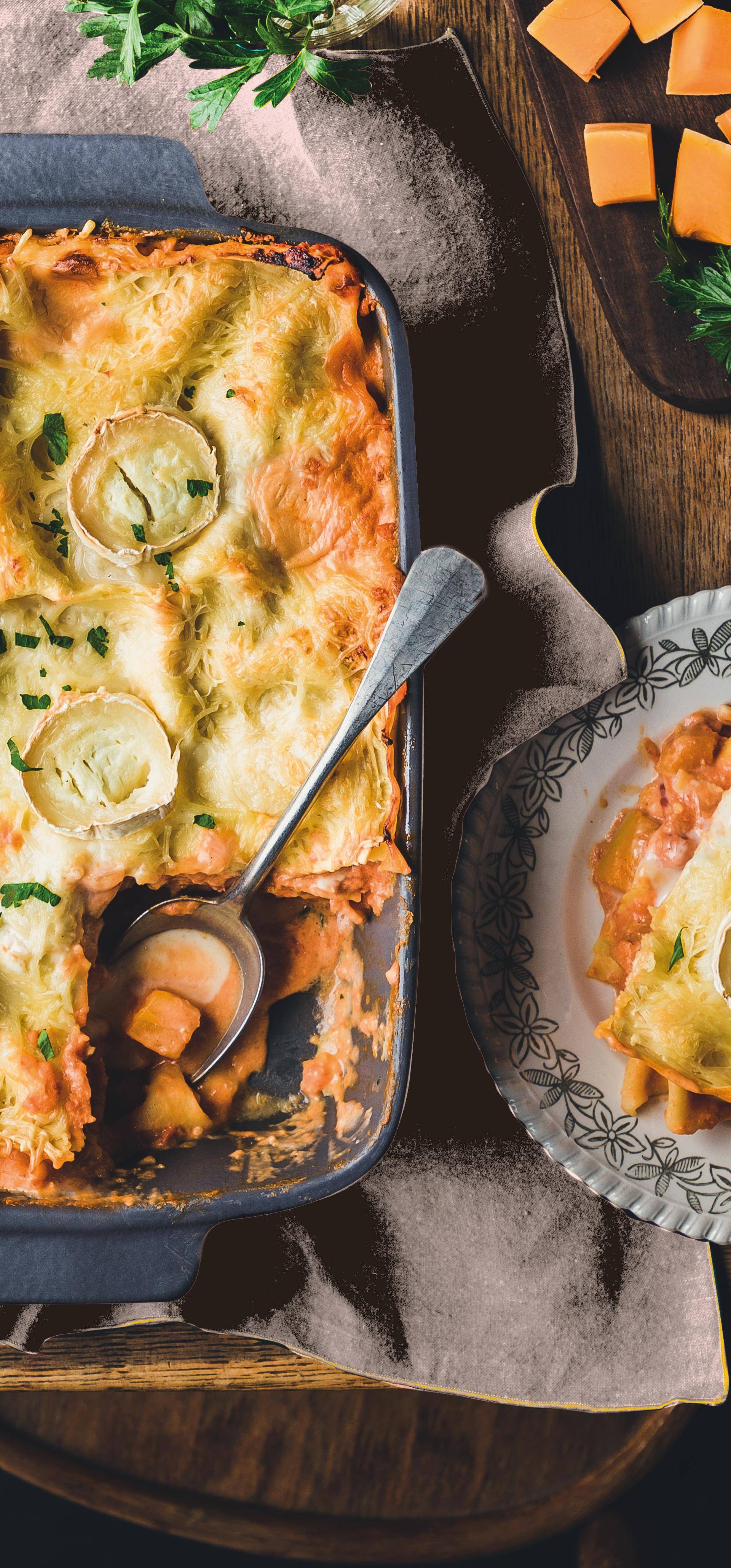 Lasagnes à la patate douce, épinards et chèvre frais - Recette Multifunction Airfryer Oven Digital | Moulinex