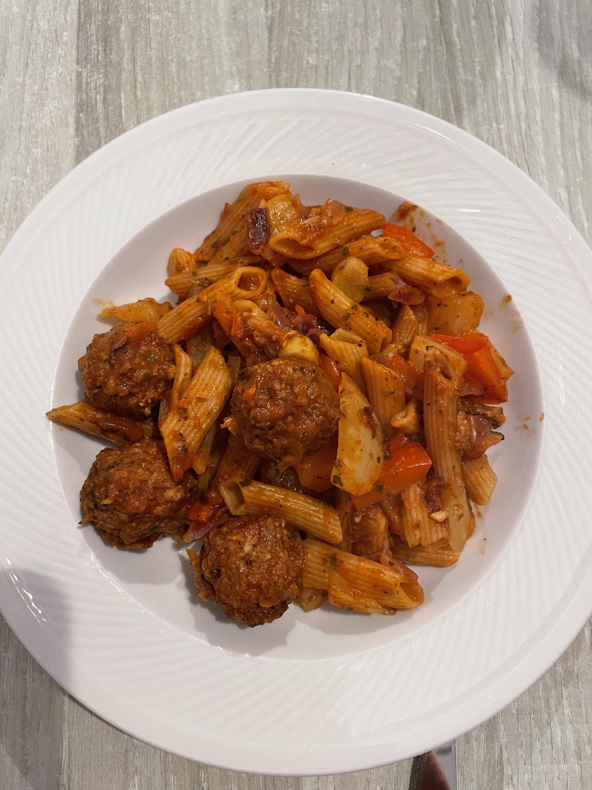 One pot pasta met venkel en vegetarische balletjes - Recepten Cookeo V3 | Moulinex