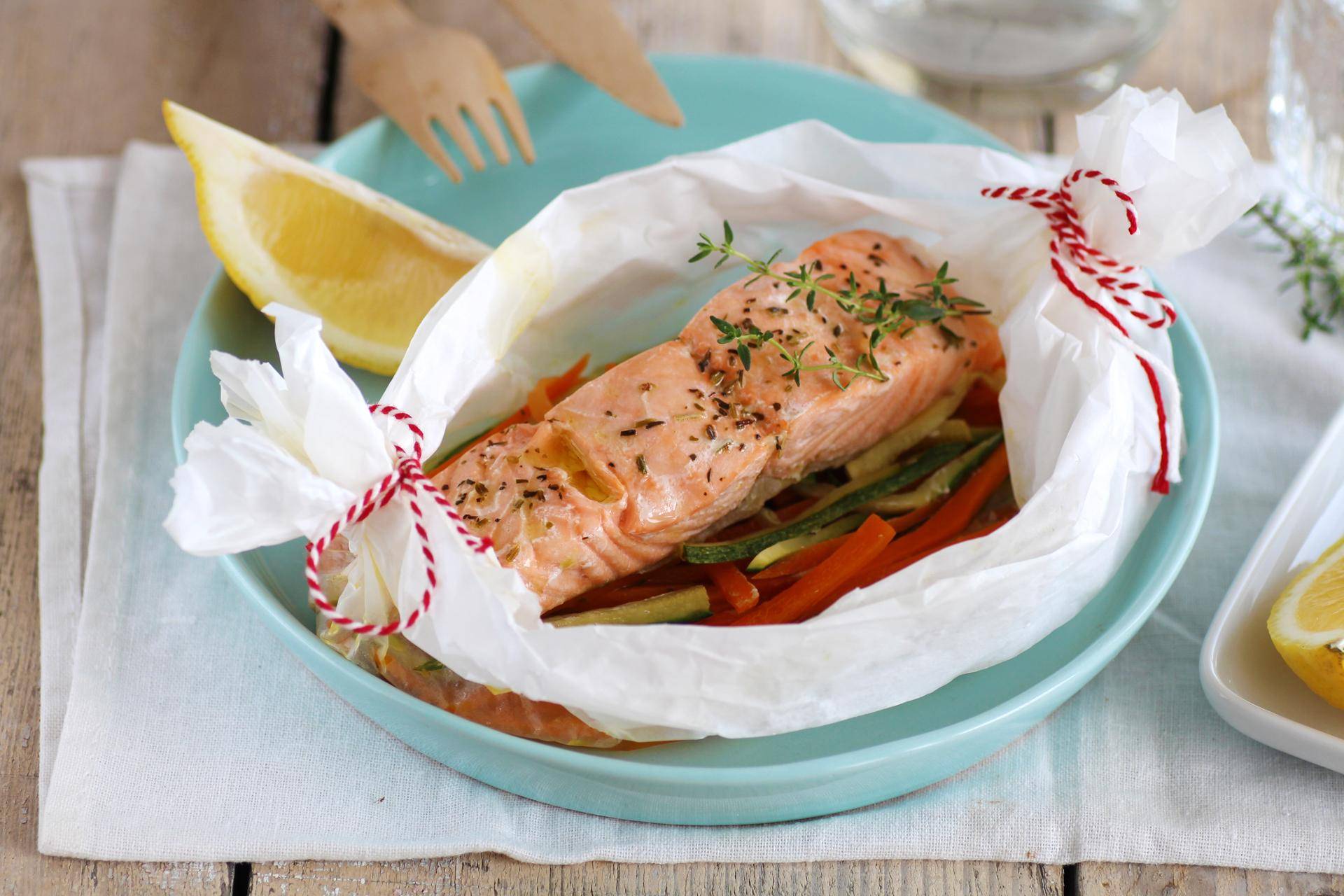 Papillote de saumon aux légumes - Recette Companion Connect | Moulinex