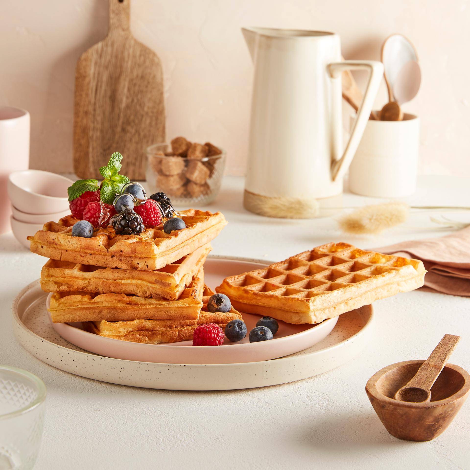 Gaufres moelleuses - Recette Croques monsieur et gaufriers | Moulinex