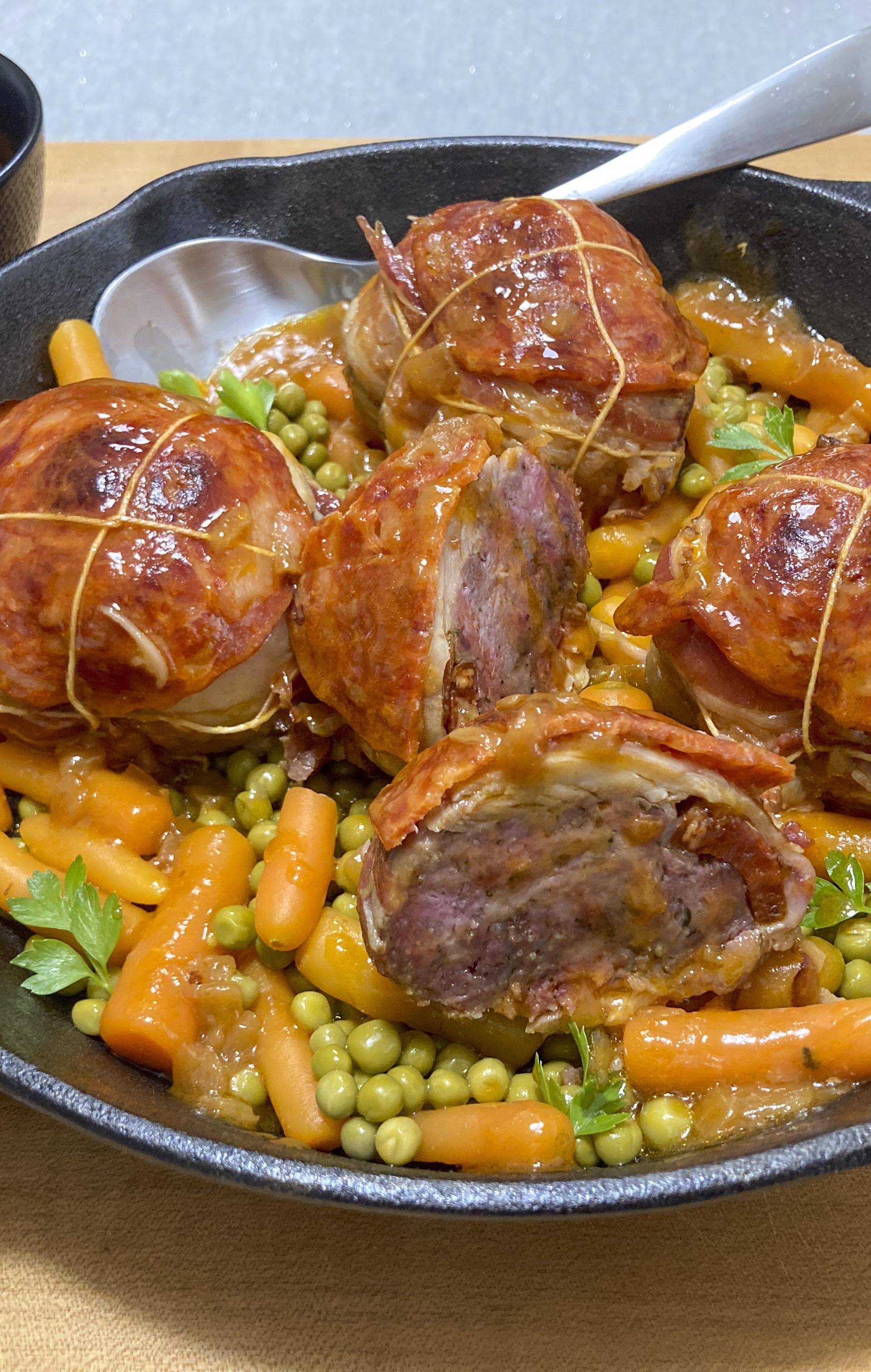 Paupiettes de volaille en habit de chorizo et jus corsé - Recette Cookeo V3 | Moulinex