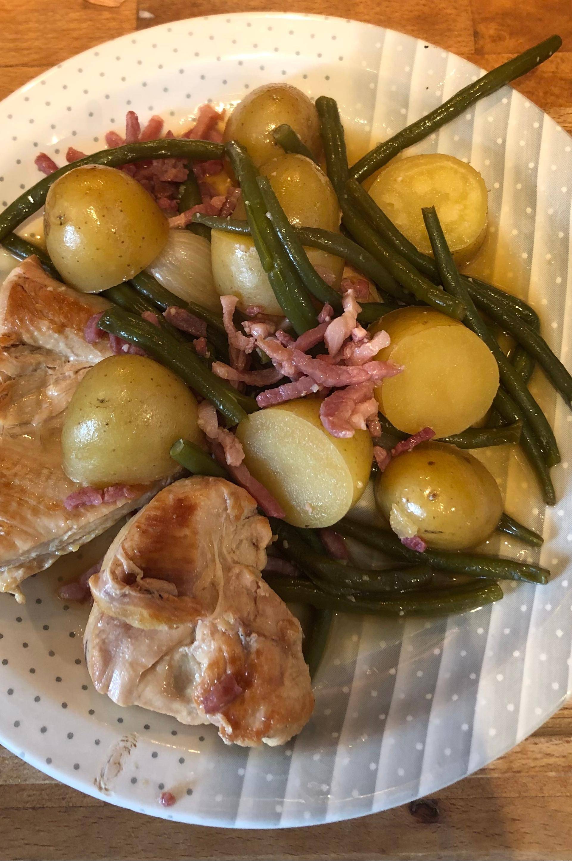 Poulet, Haricots verts et pommes de terre granaille - Recette Cookeo V3 | Moulinex