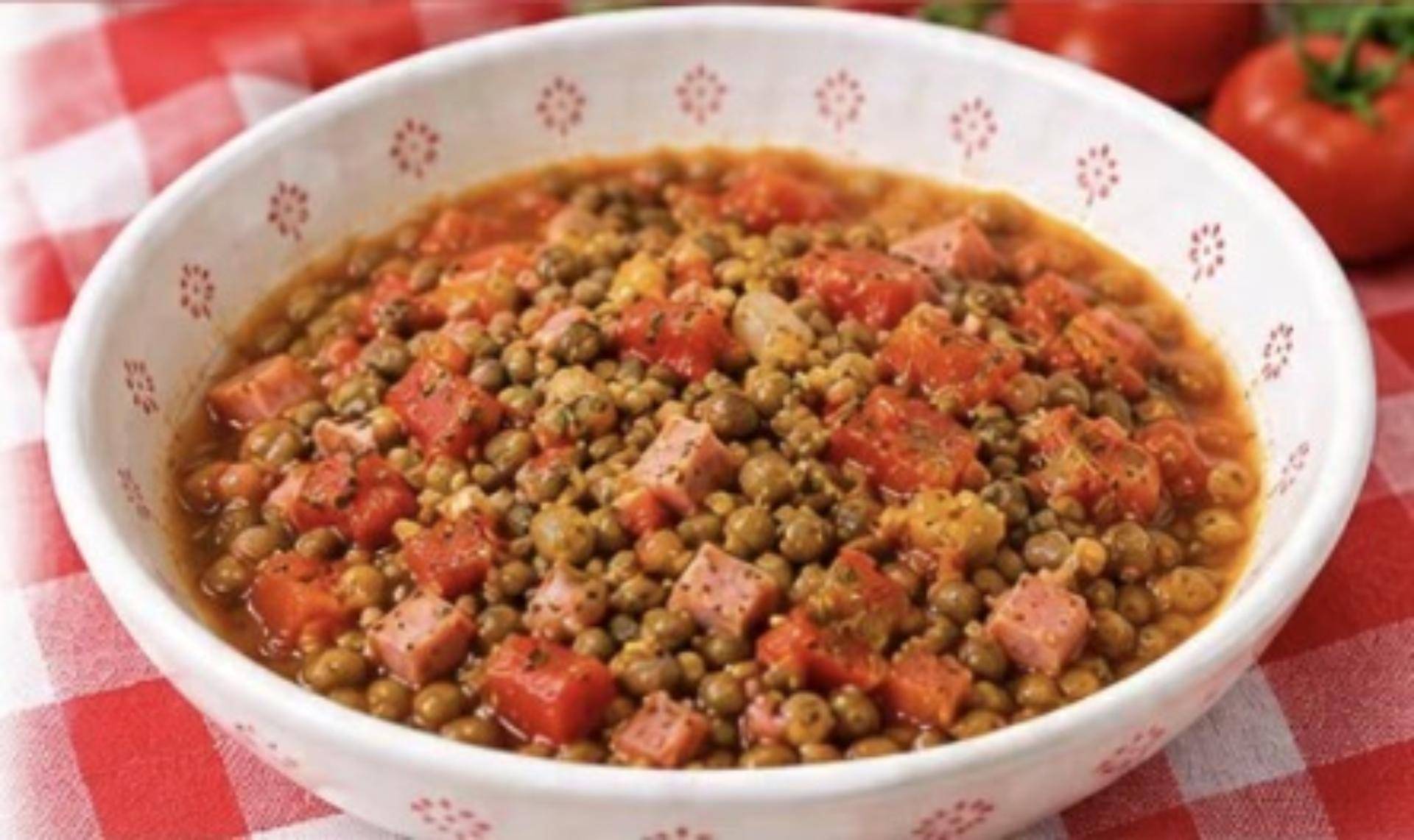 Lentilles, tomates, curry et dès de jambon - Recette Cookeo 10in1 | Moulinex