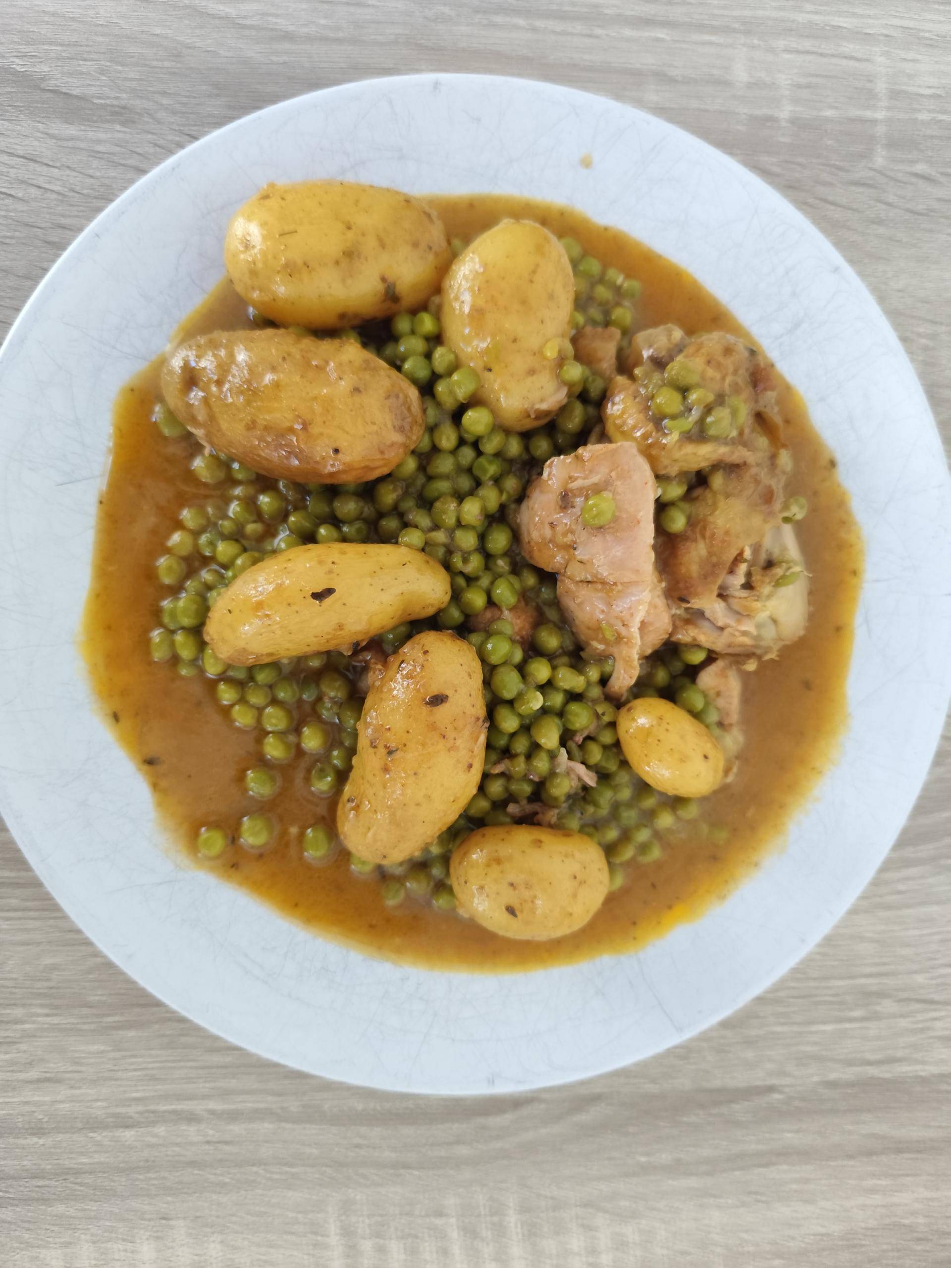 Poulet au petit pois et pomme de terre - Recette Cookeo Infinity Autostir | Moulinex