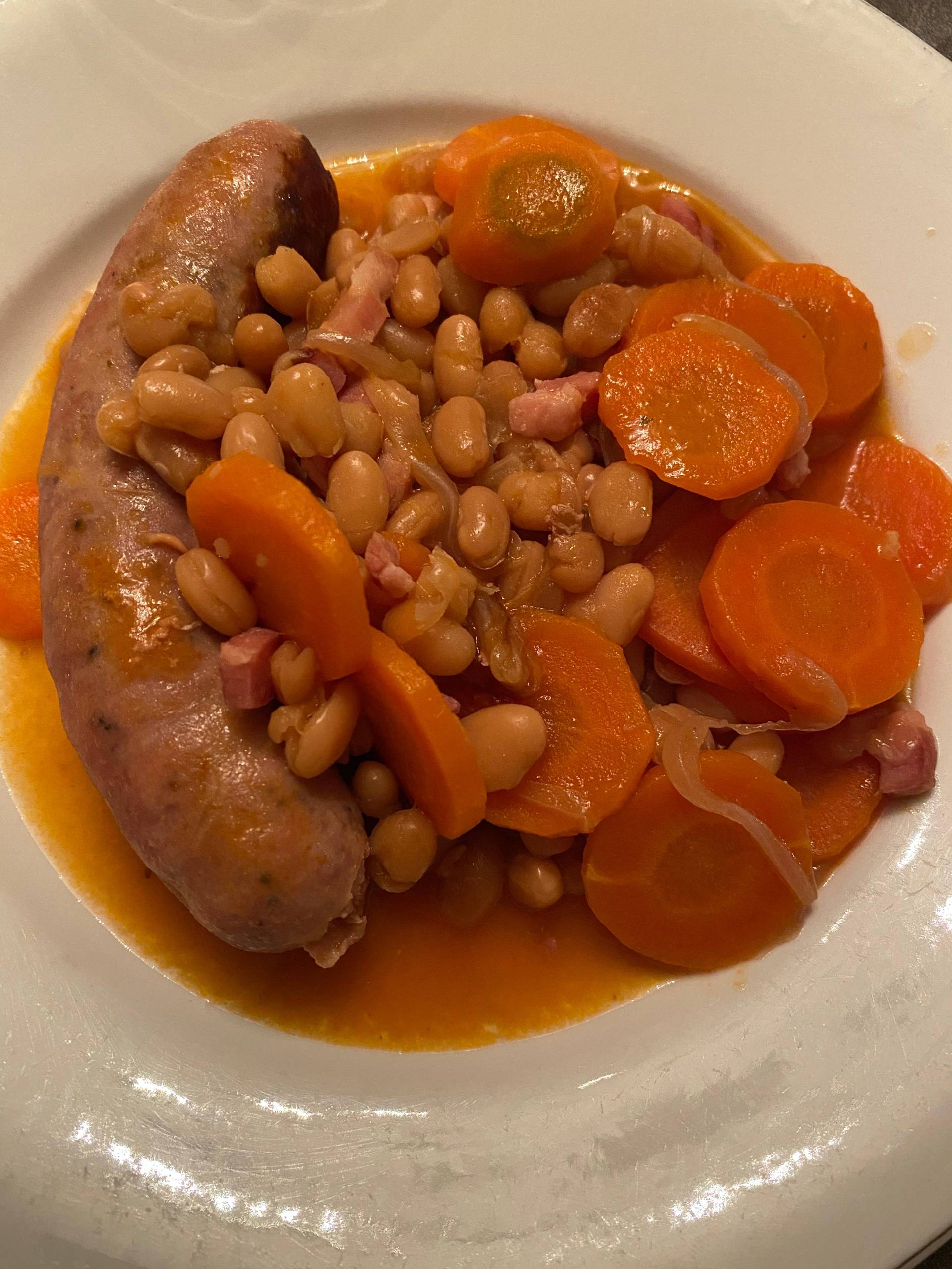 Saucisse de Toulouse et haricots blancs à la tomate - Recepten Cookeo | Moulinex