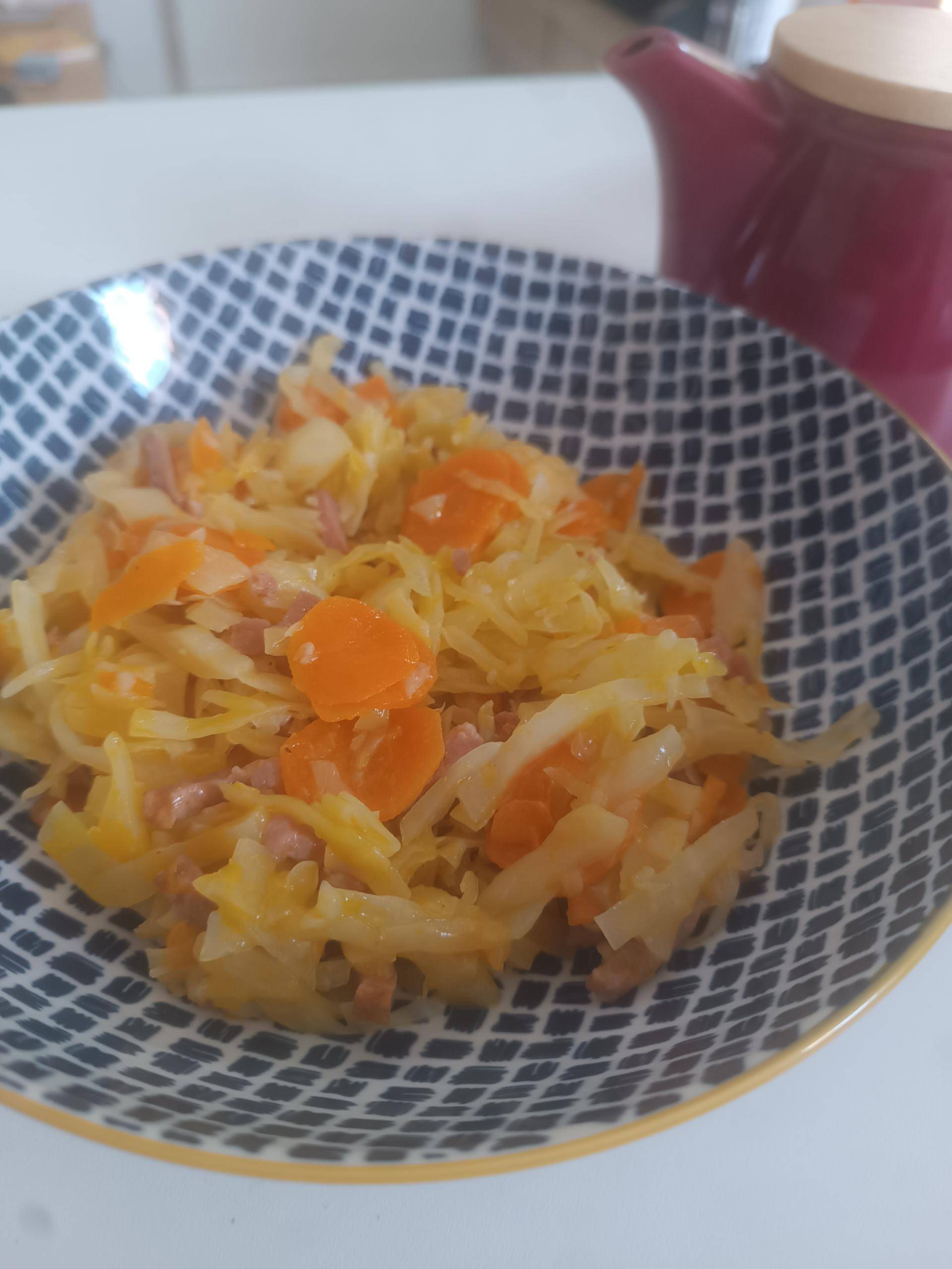 Mijoté de chou et carottes aux lardons - Recette Companion Connect XL | Moulinex