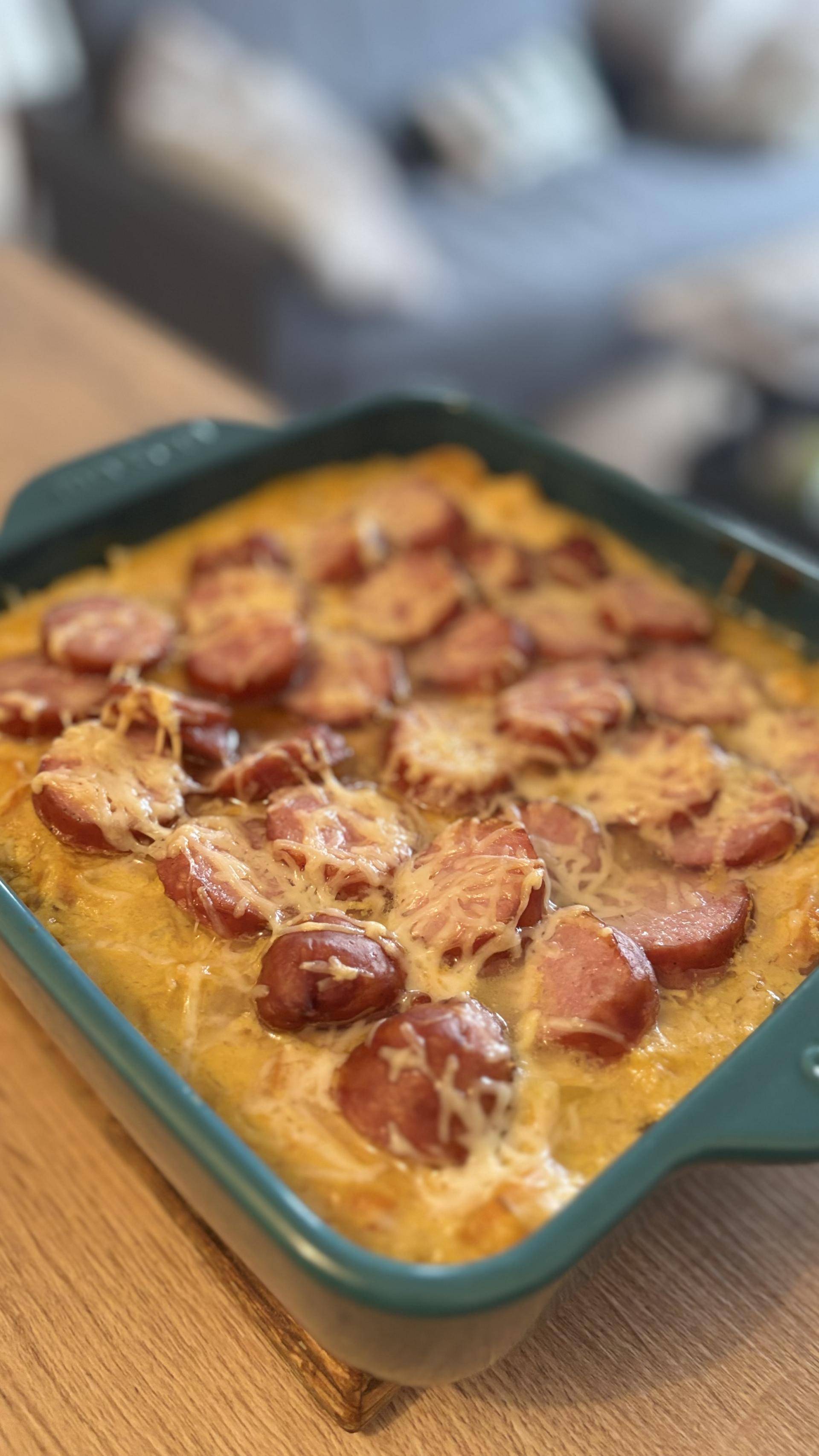 Gratin de butternut, carotte et pommes de terre avec saucisses - Recette Companion | Moulinex