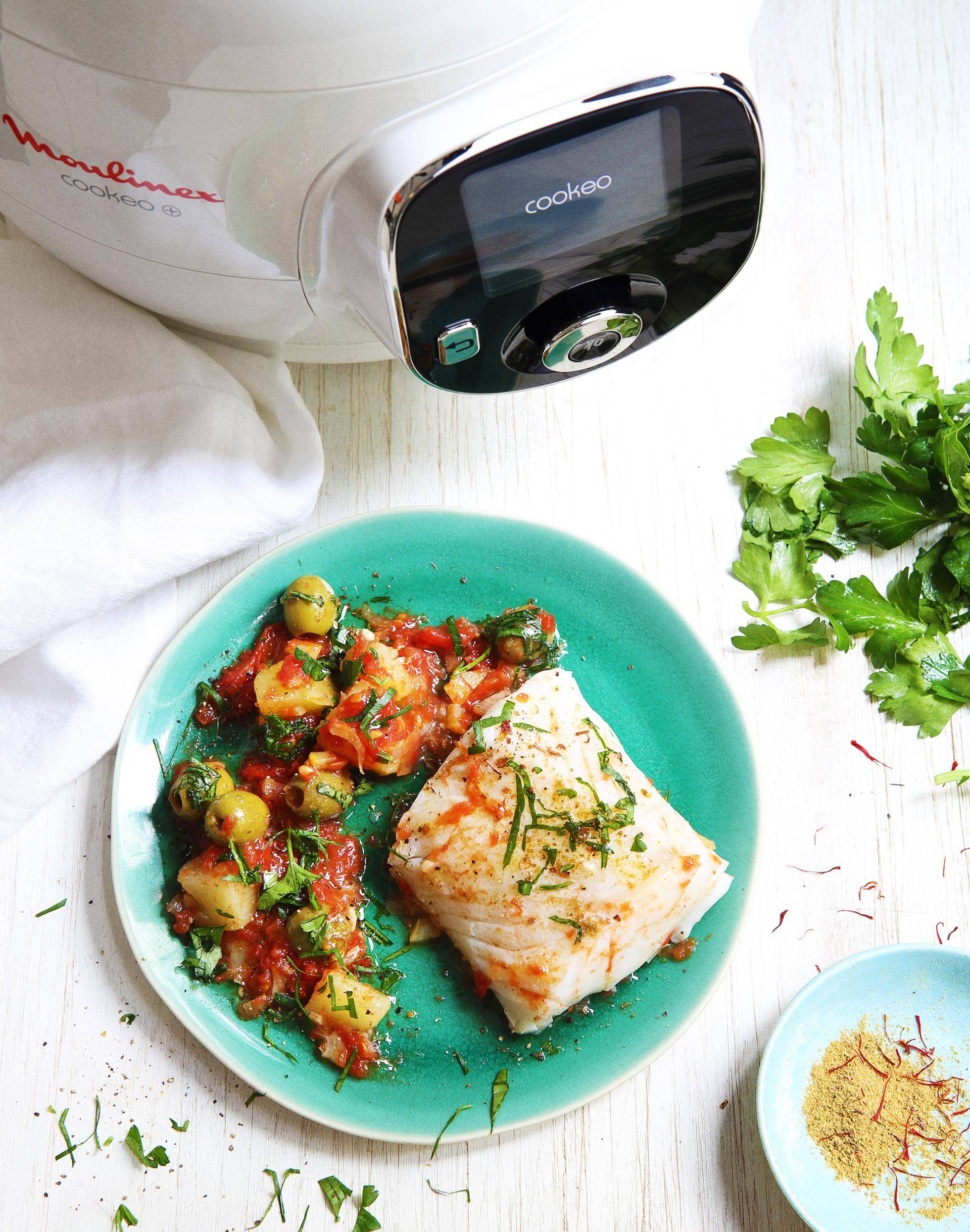 Tajine de cabillaud aux olives - Recette Cookeo | Moulinex