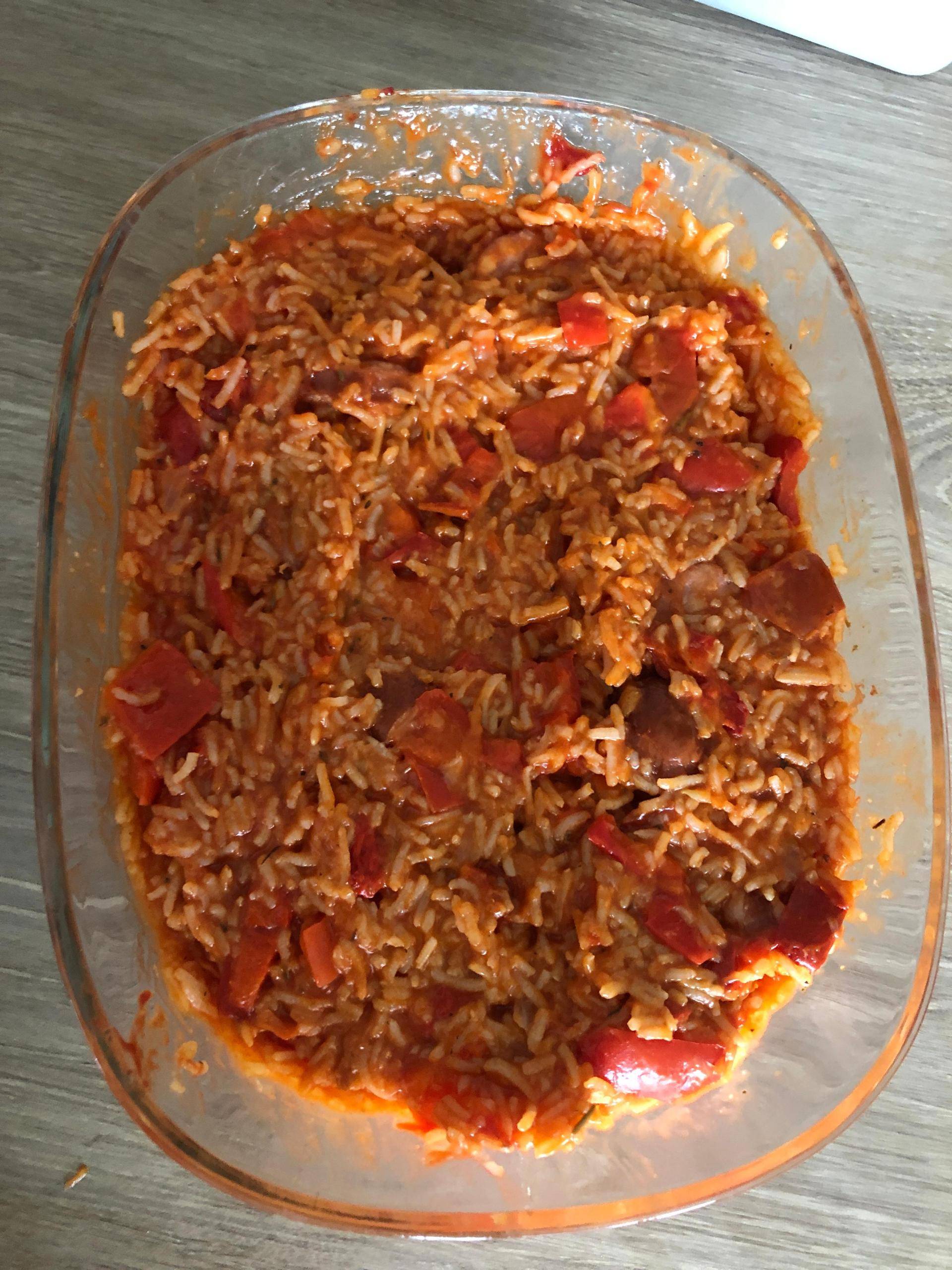 Saucisse montbéliard Riz poivron - Recette Cookeo V3 | Moulinex