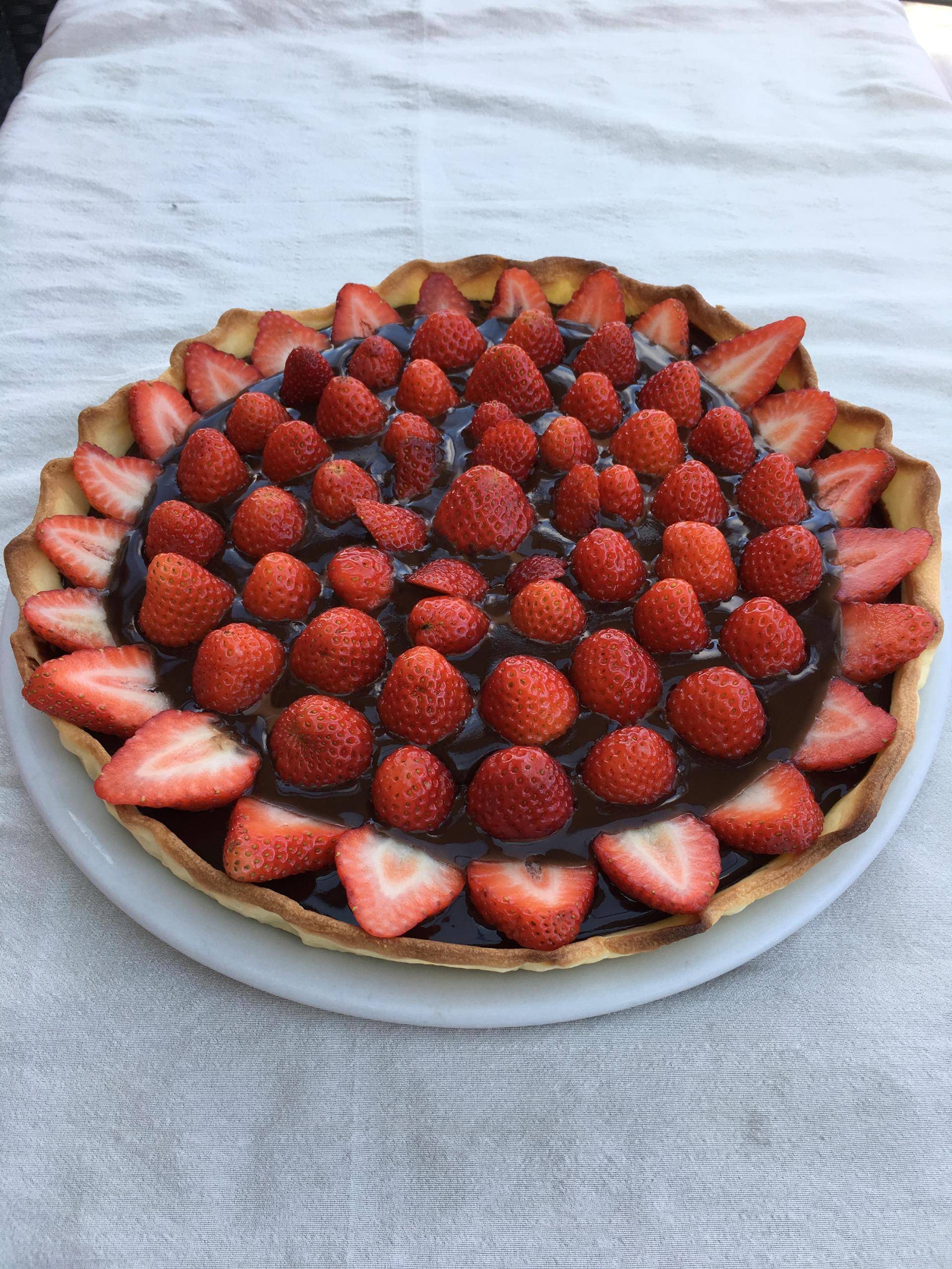 Tarte au chocolat et aux fraises - Recepten Companion | Moulinex