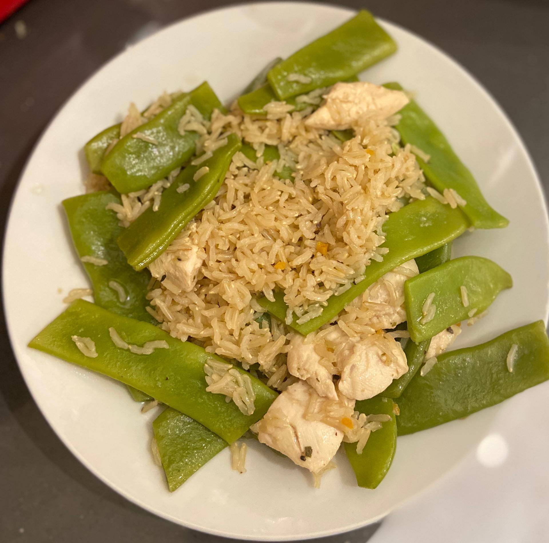 Poulet au riz et haricots plats - Recepten Cookeo | Moulinex
