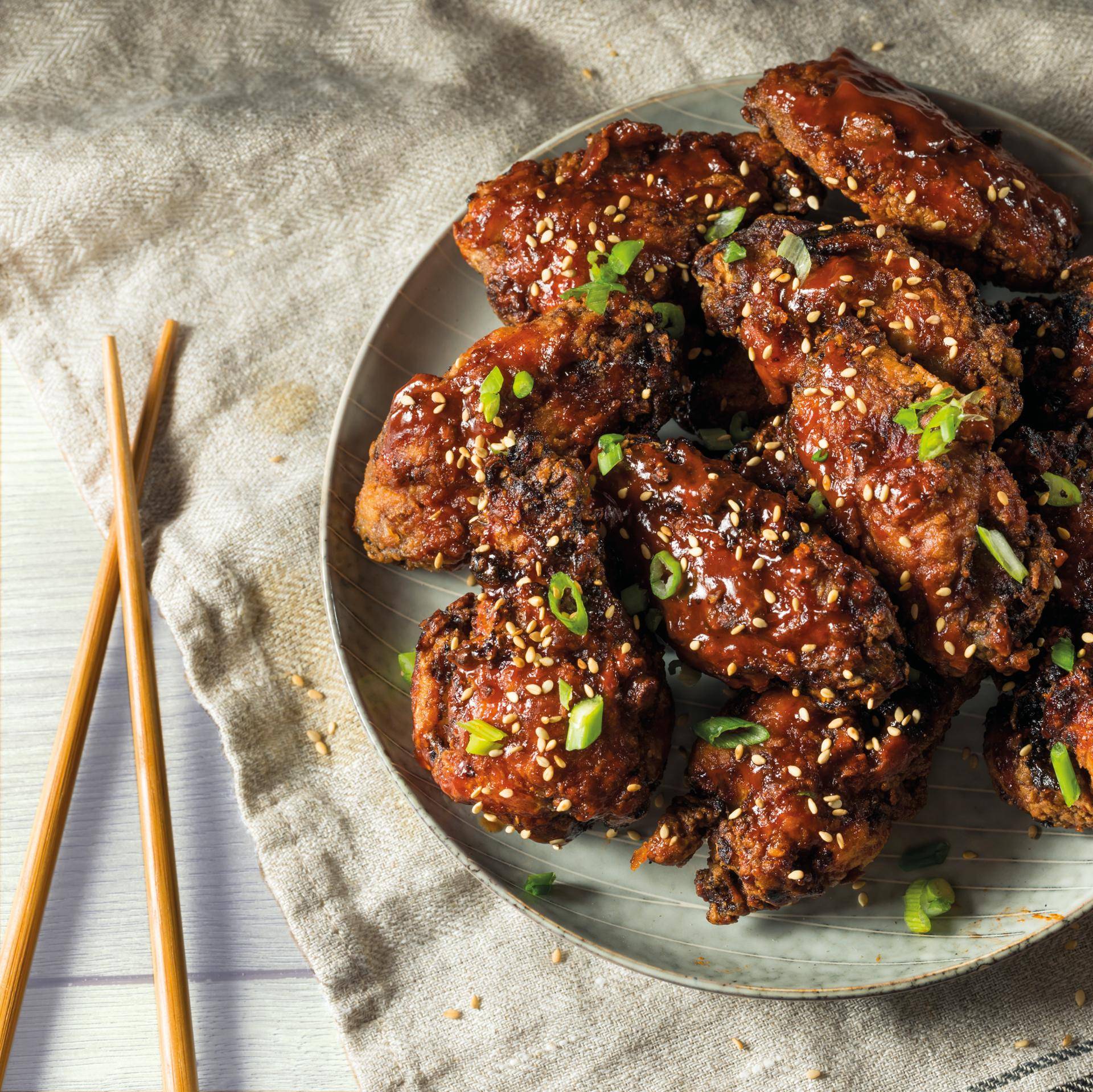 Ailes de poulet frit coréen, sauce piquante - Recette Multifunction Airfryer Oven Digital | Moulinex