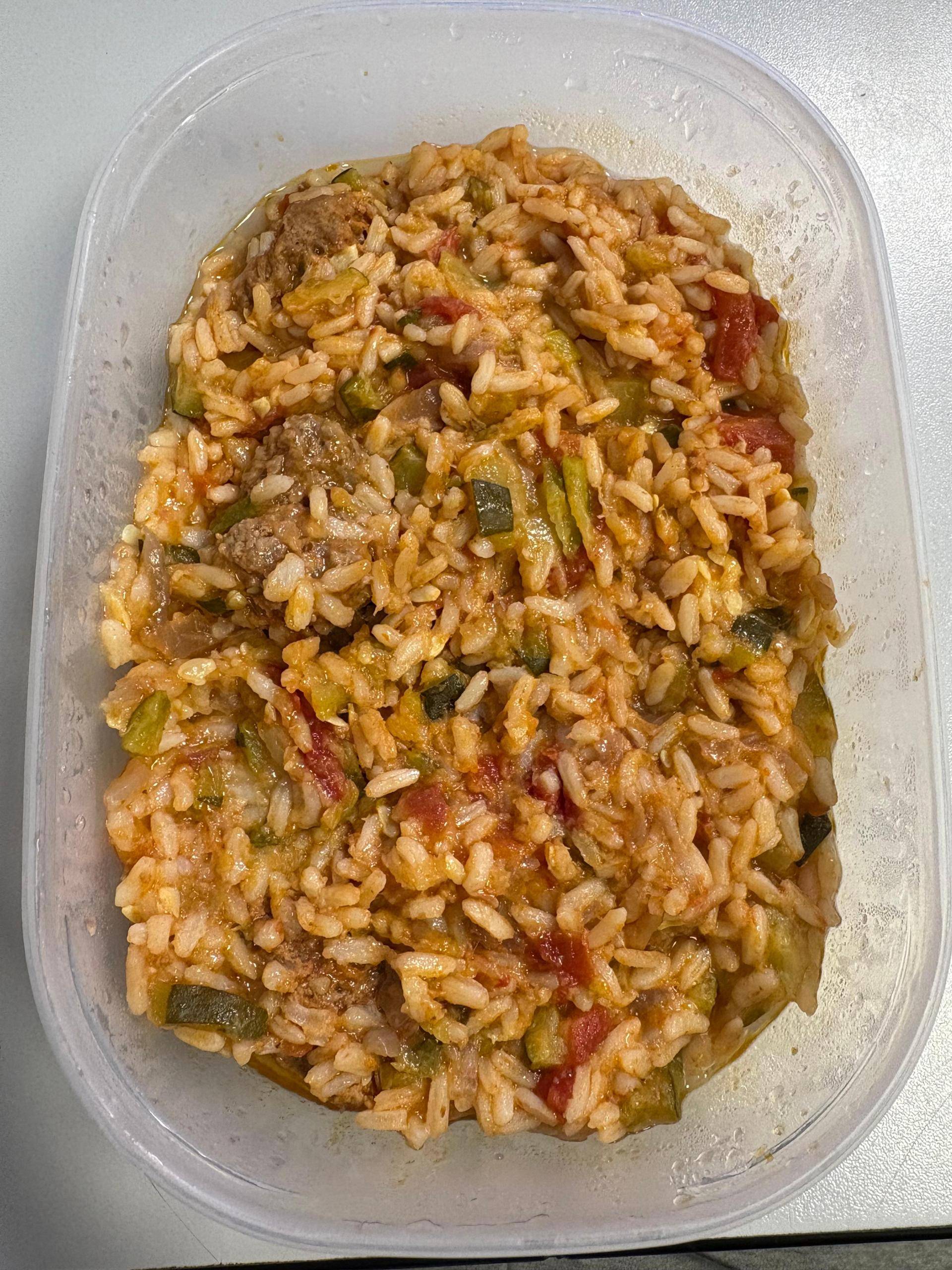 Risotto tomates courgettes boulettes - Recepten Cookeo | Moulinex