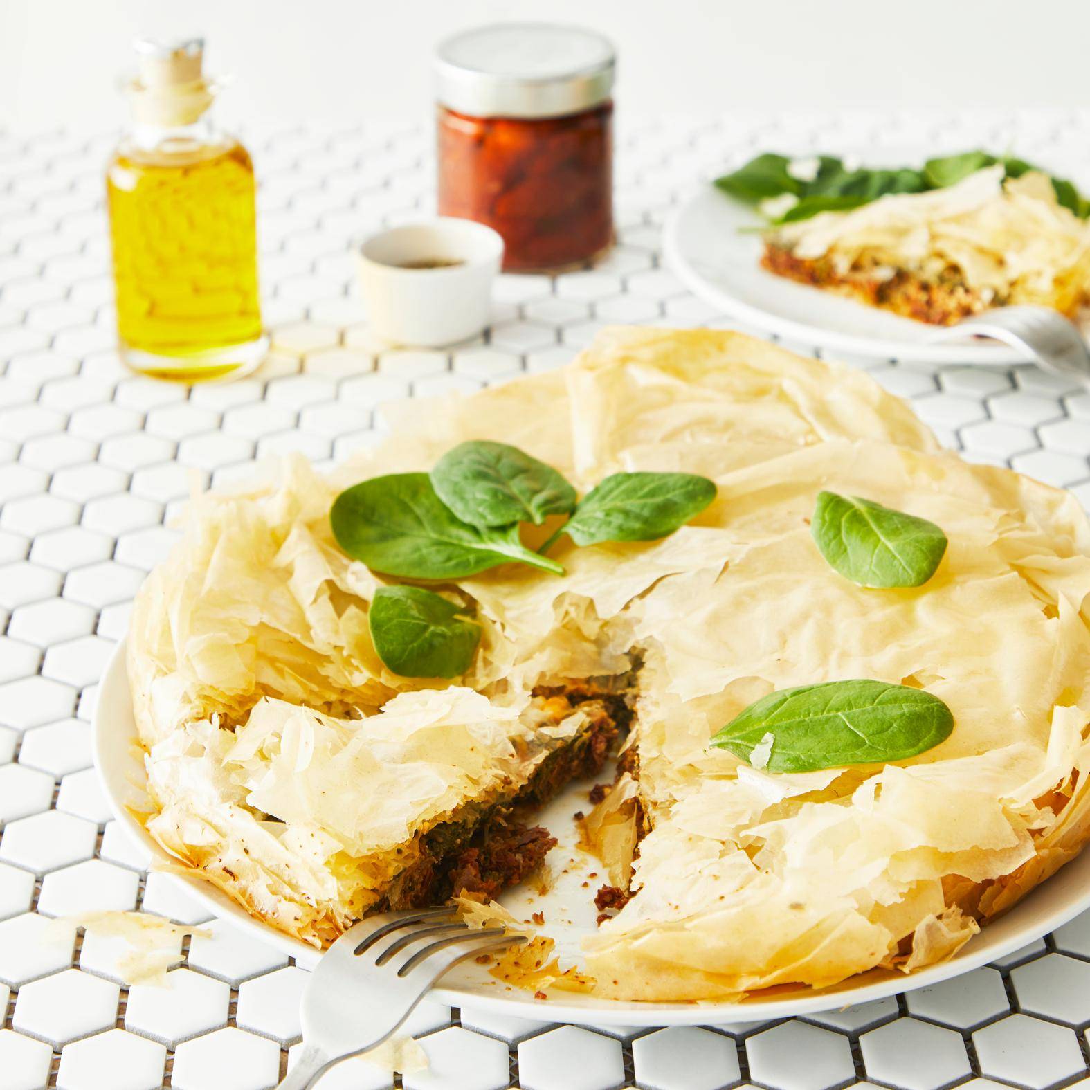 Tarte grecque aux épinards - Recepten Cook'in One | Moulinex
