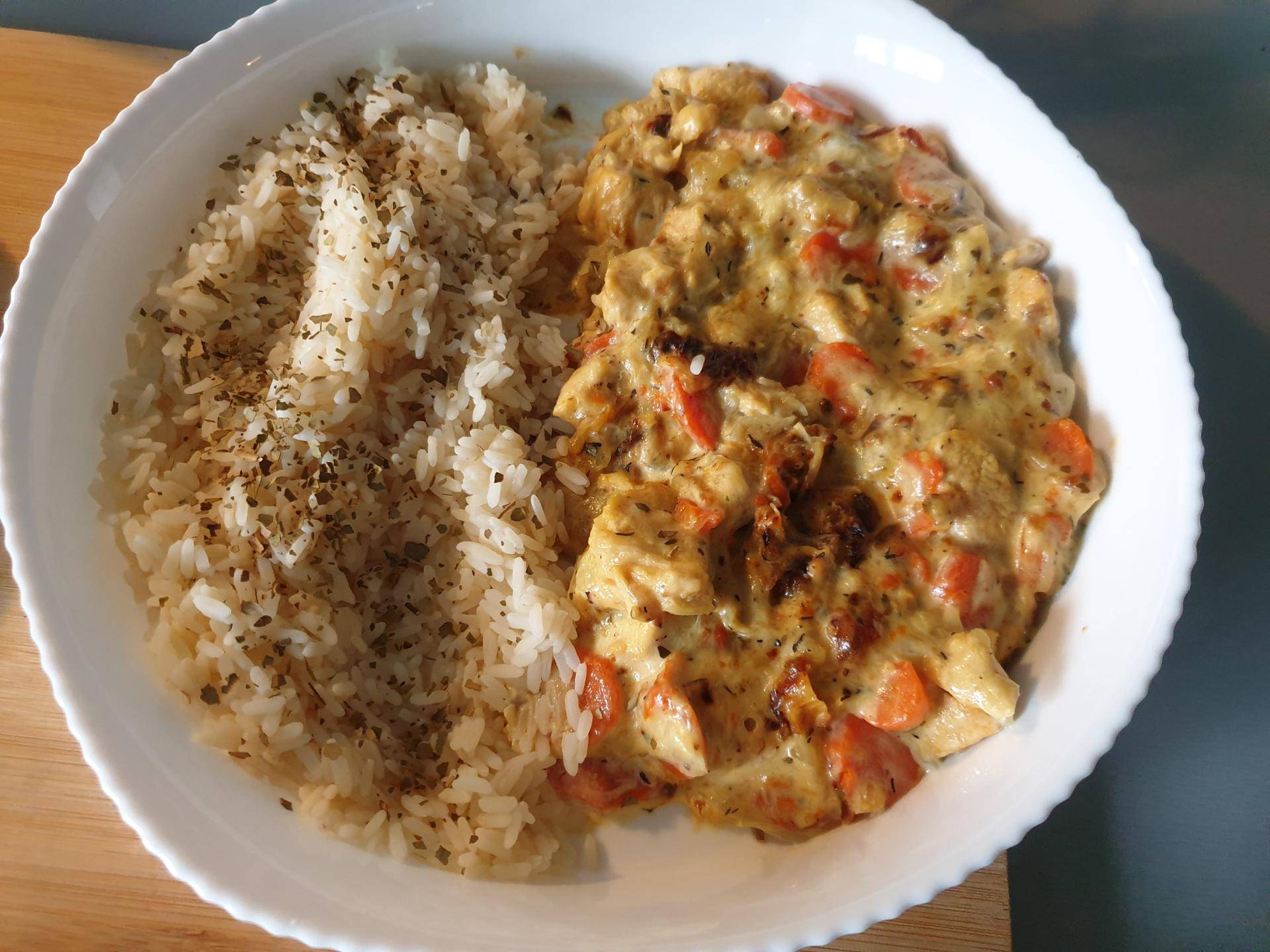 Blanquette de poulet au riz - Recette Cookeo V3 | Moulinex
