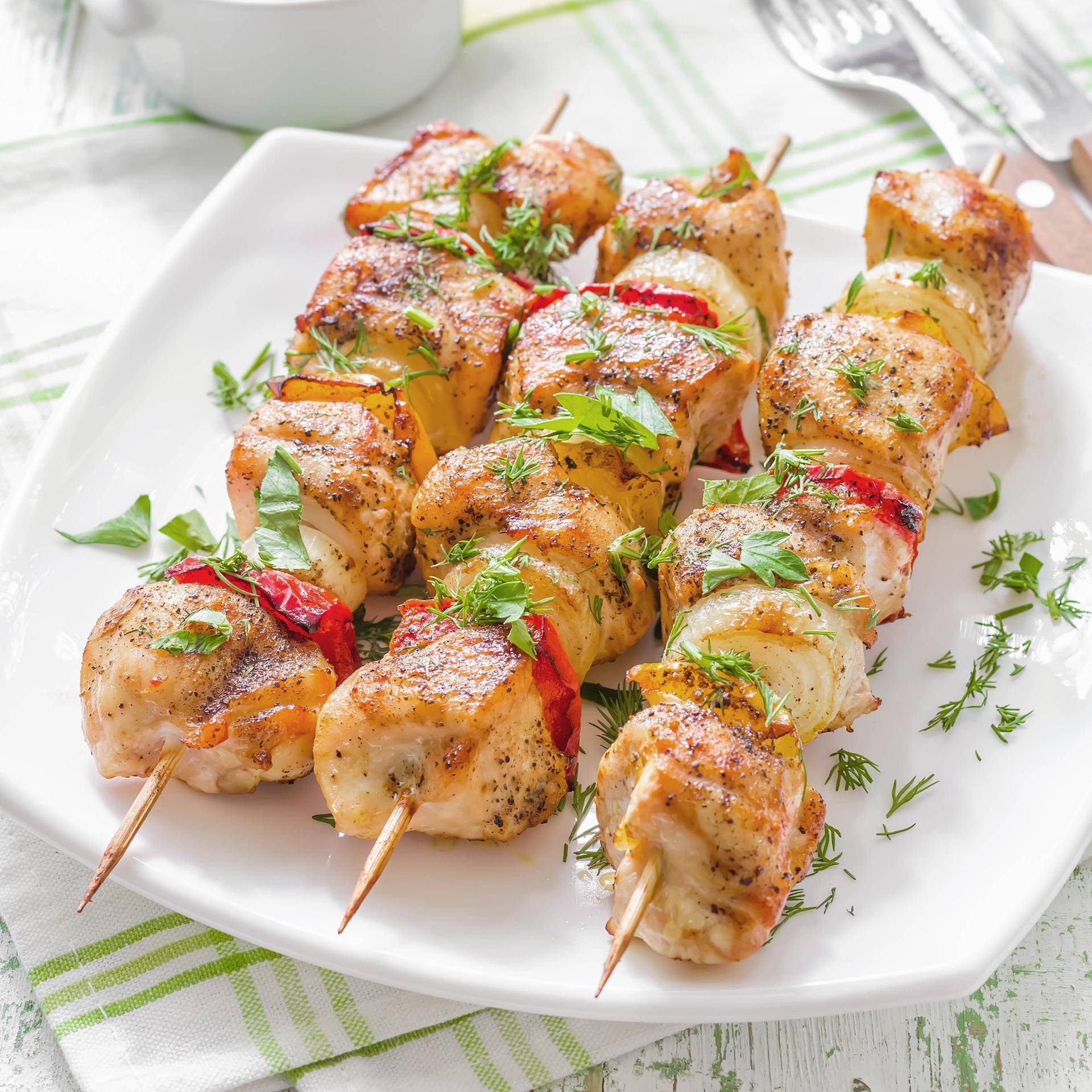 Brochettes de poulet aux poivrons - Recette Dual EasyFry&Grill | Moulinex