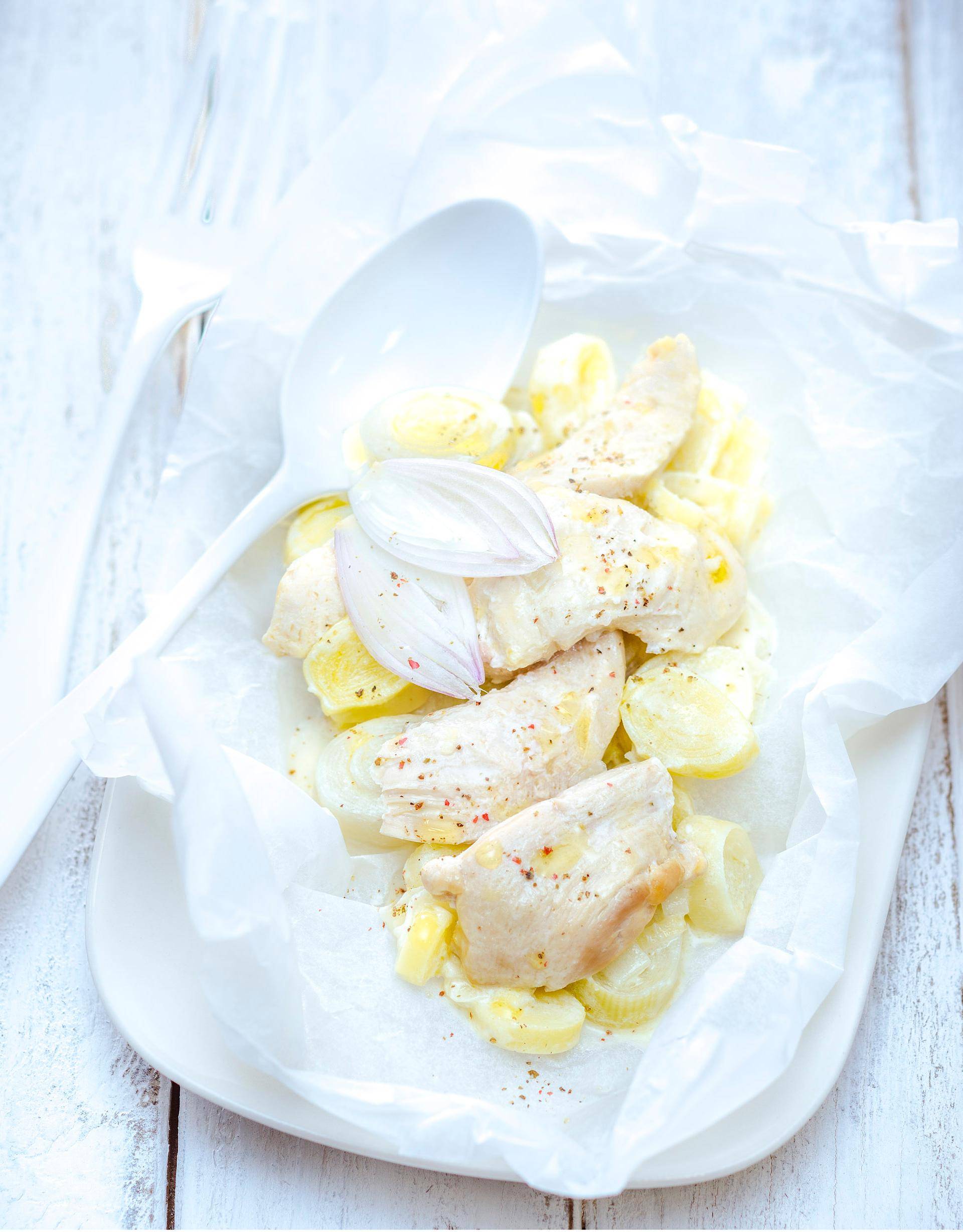 Blanc de poulet aux poireaux à la crème halal - Recette Cookeo | Moulinex