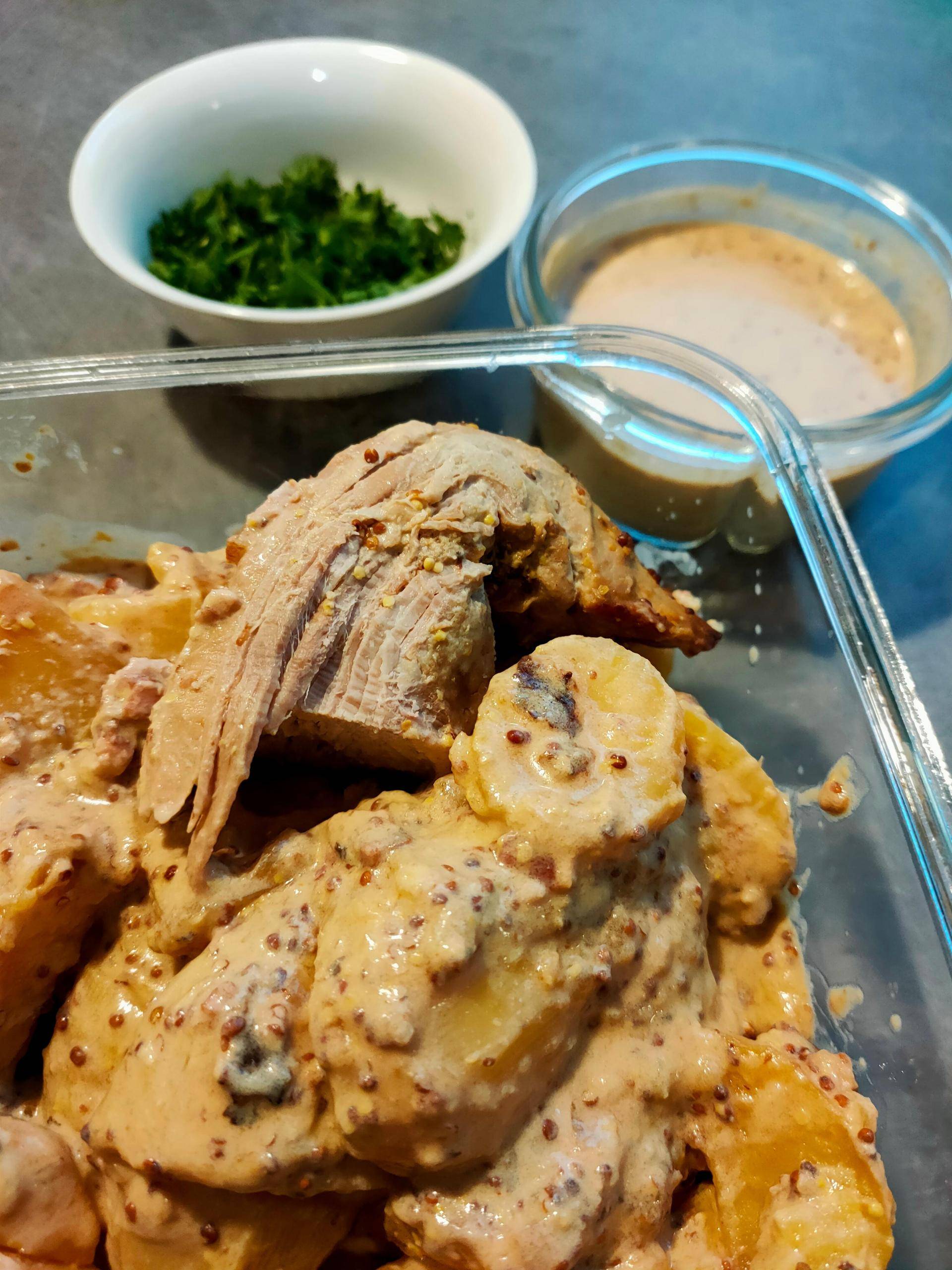 Filet mignon, pomme de terre, à la moutarde ancienne - Recette Cookeo | Moulinex