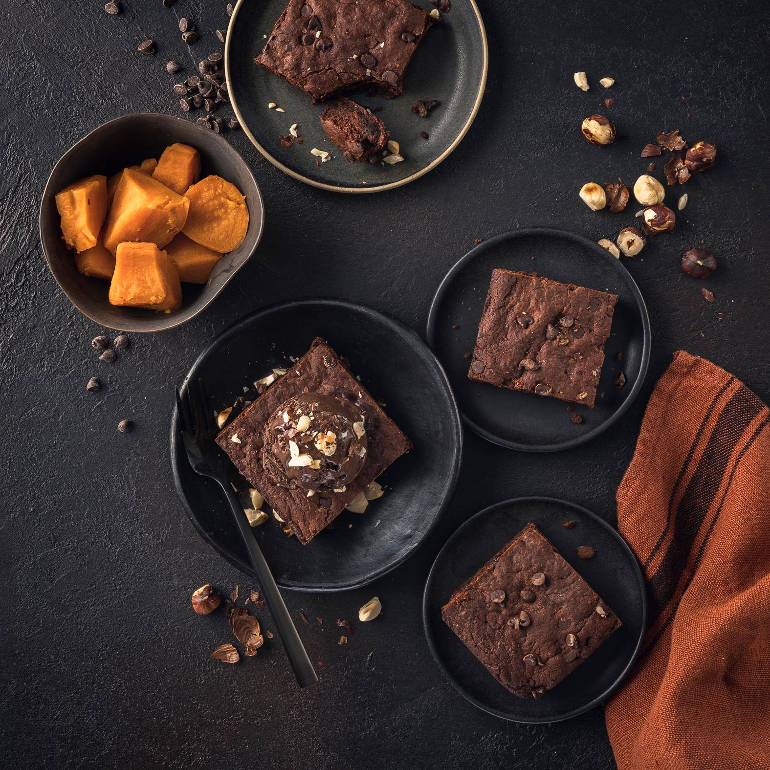 Brownies chocolat noir et patate douce - Recette Companion | Moulinex