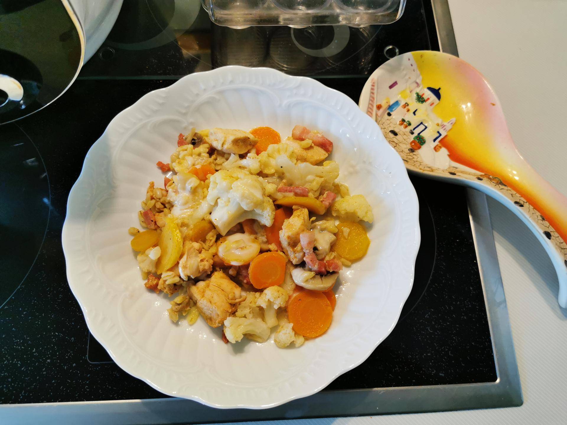 One pot Ebly poulet champignons et légumes - Recepten Cookeo | Moulinex