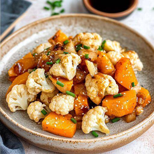 Chou-fleur sauce soja au miel et butternut - Recette Cookeo | Moulinex