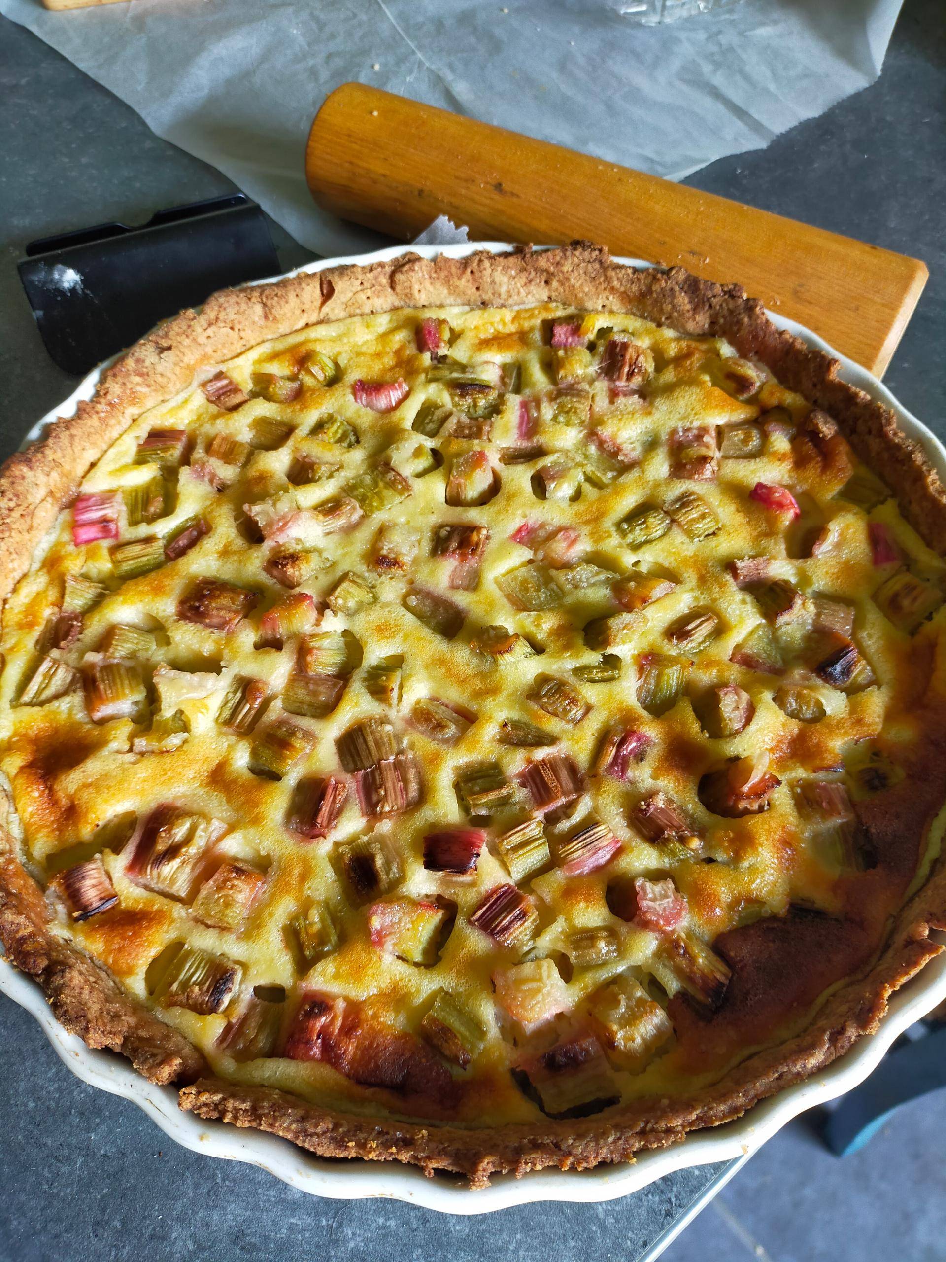 Tarte rhubarbe tout en finesse - Recepten Companion Connect XL | Moulinex