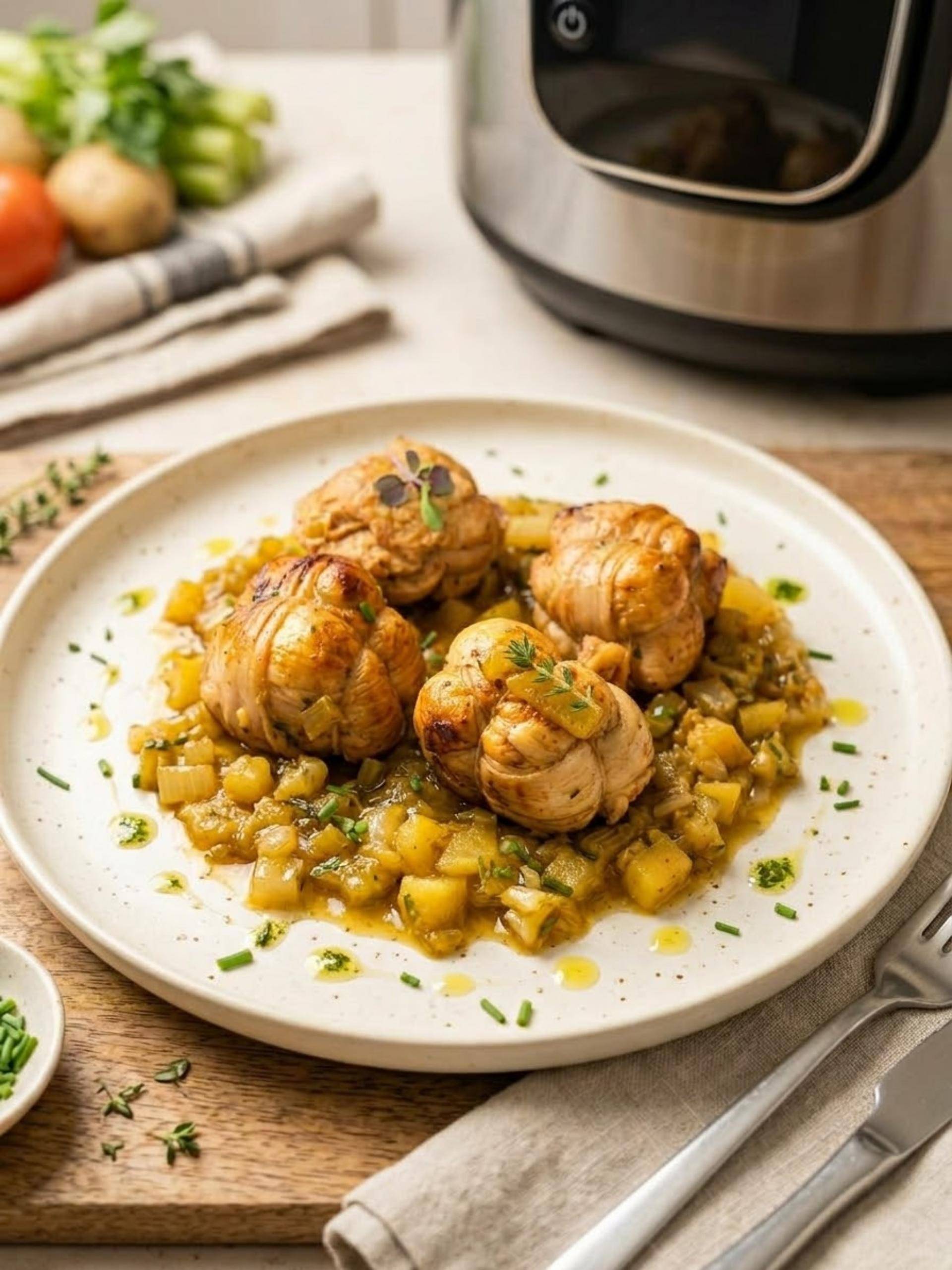 Paupiettes de volaille aux légumes - Recette Cookeo Simplicity | Moulinex