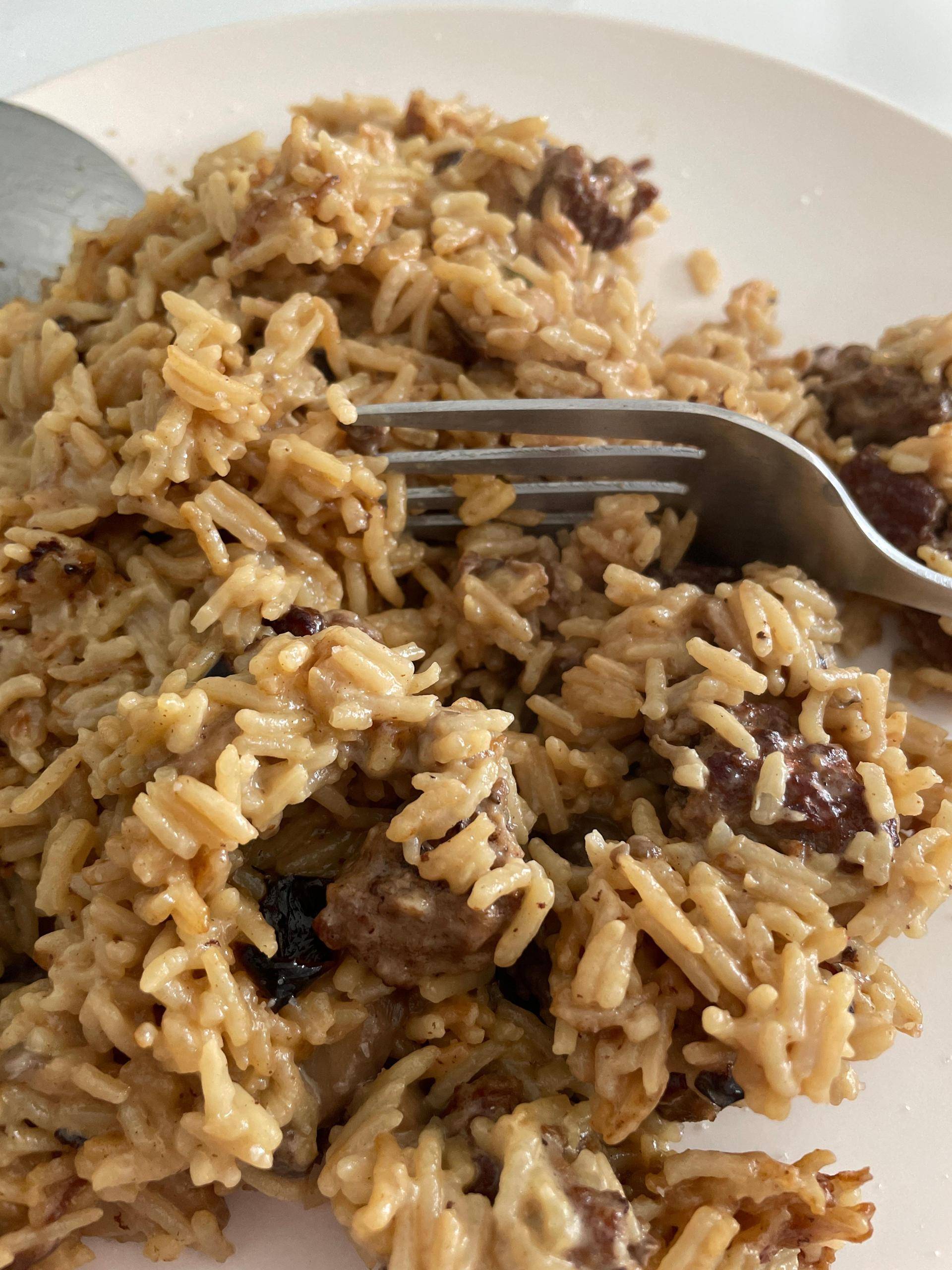 Riz steak haché crème - Recepten Cookeo | Moulinex