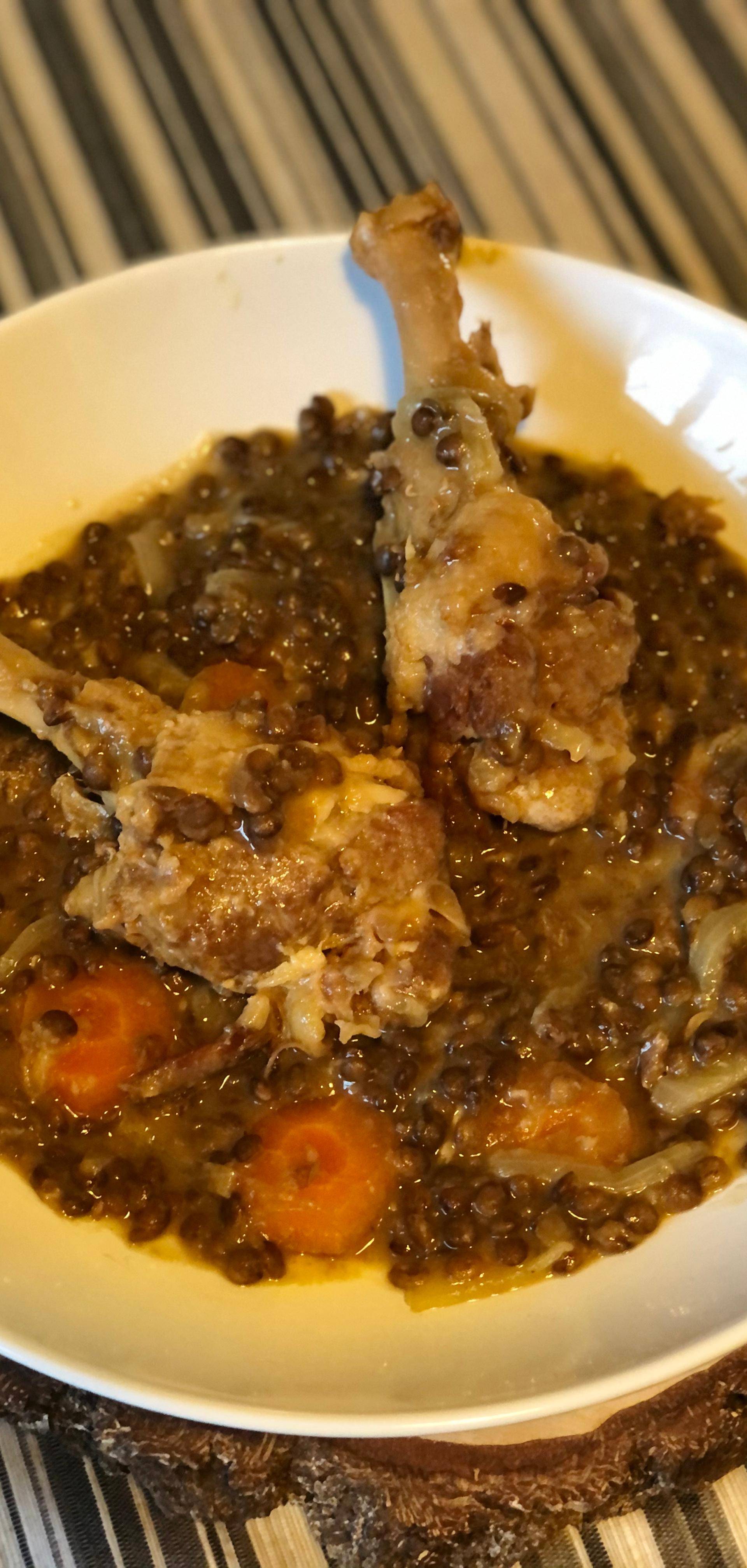 Manchons de canard confits aux lentilles - Recette Cookeo | Moulinex
