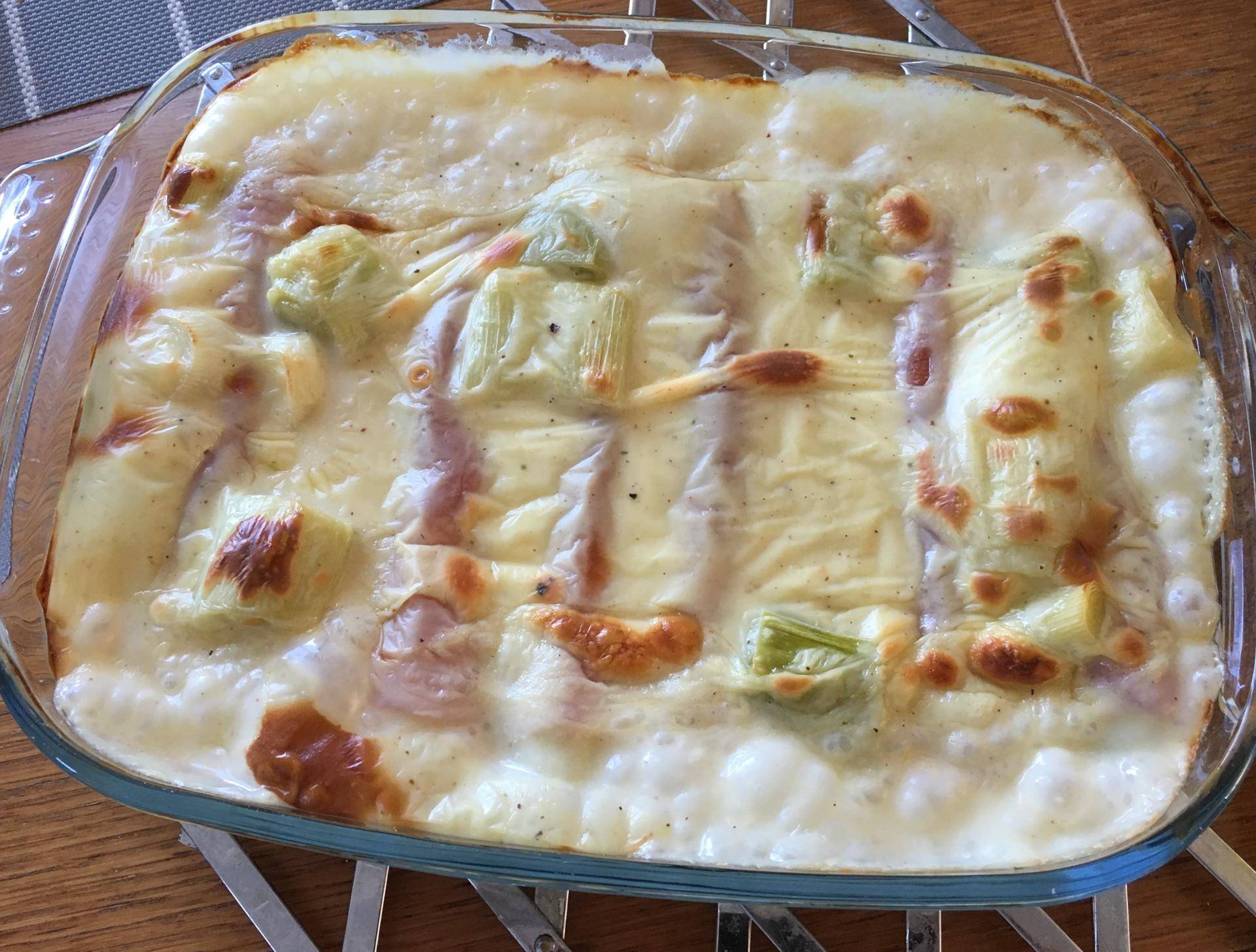 Gratin de poireaux au jambon - Recepten Companion | Moulinex