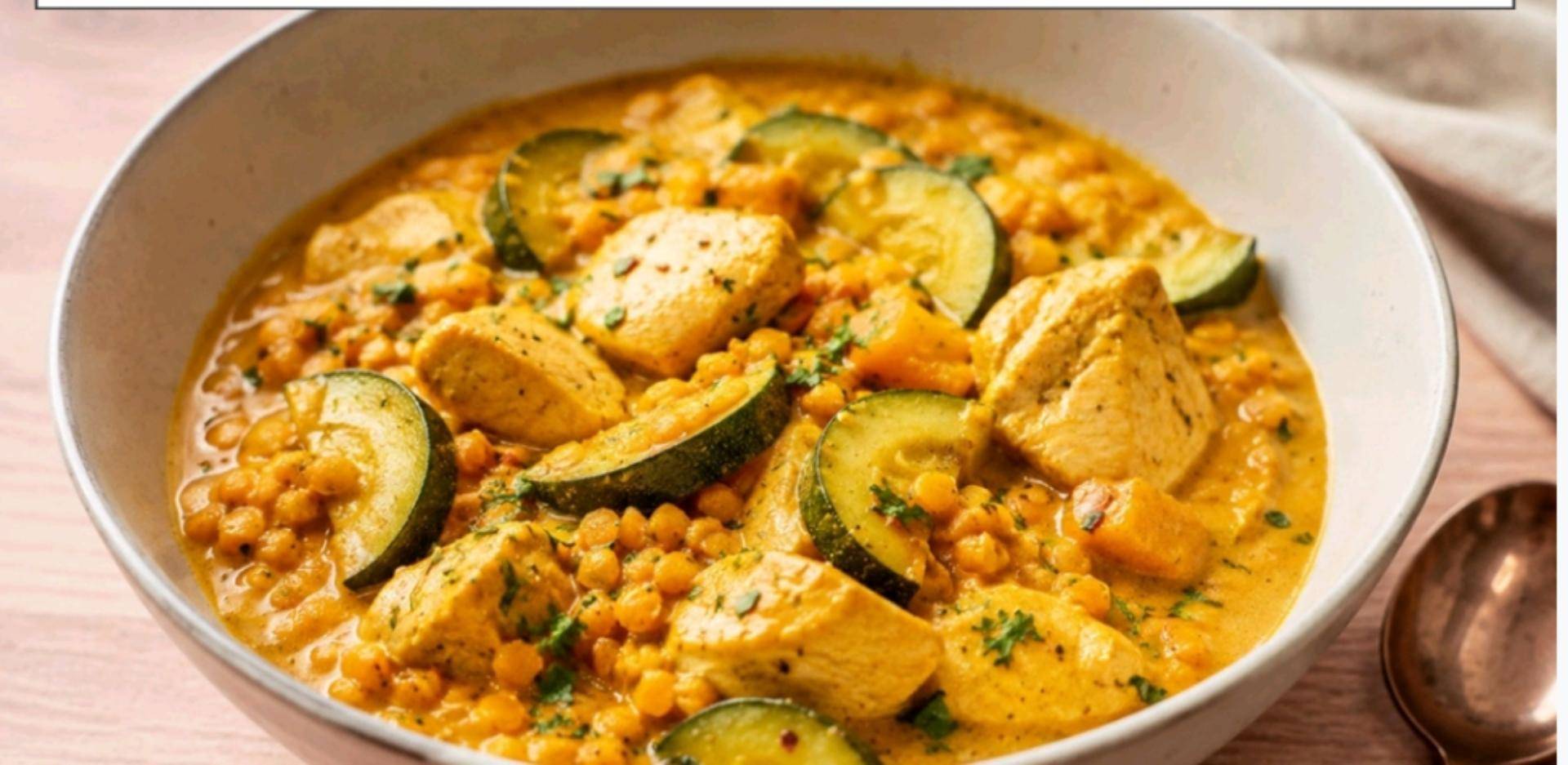 Curry de poulet, courgettes et lentilles corail - Recette Cookeo Infinity Autostir | Moulinex