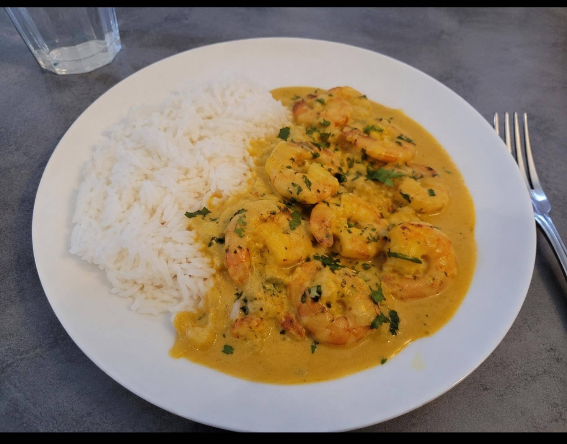 Curry de gambas au lait de coco léger - Recette Companion Connect XL | Moulinex