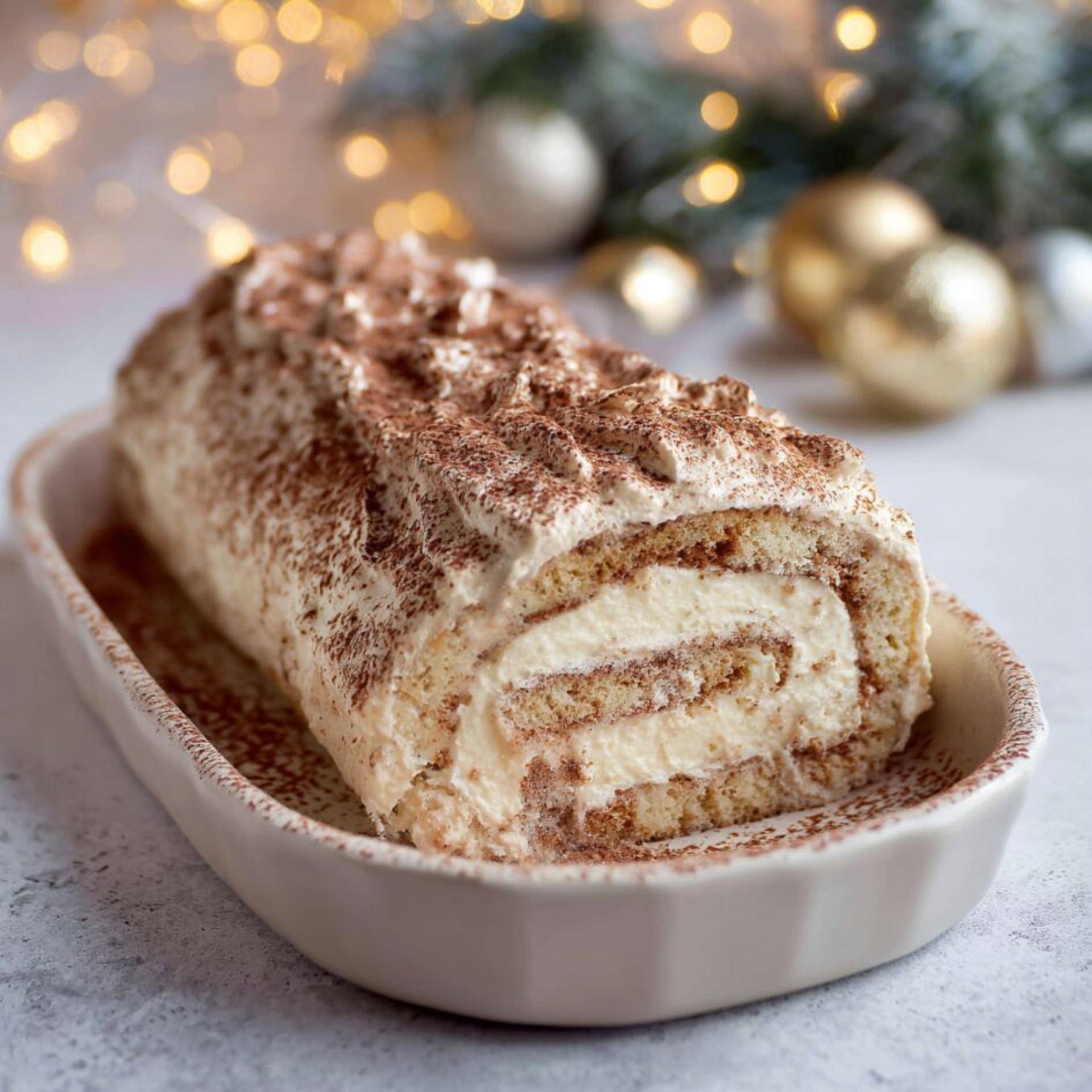 Bûche de Noël tiramisu - Recette Companion Connect | Moulinex