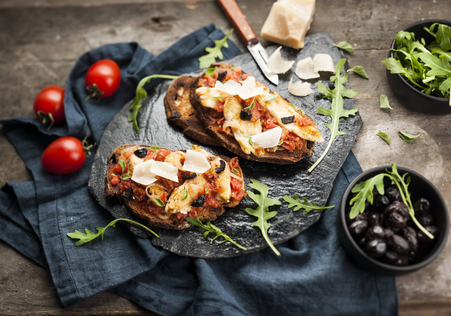 Bruschetta gevogelte en tomaat - Recepten Cookeo | Moulinex