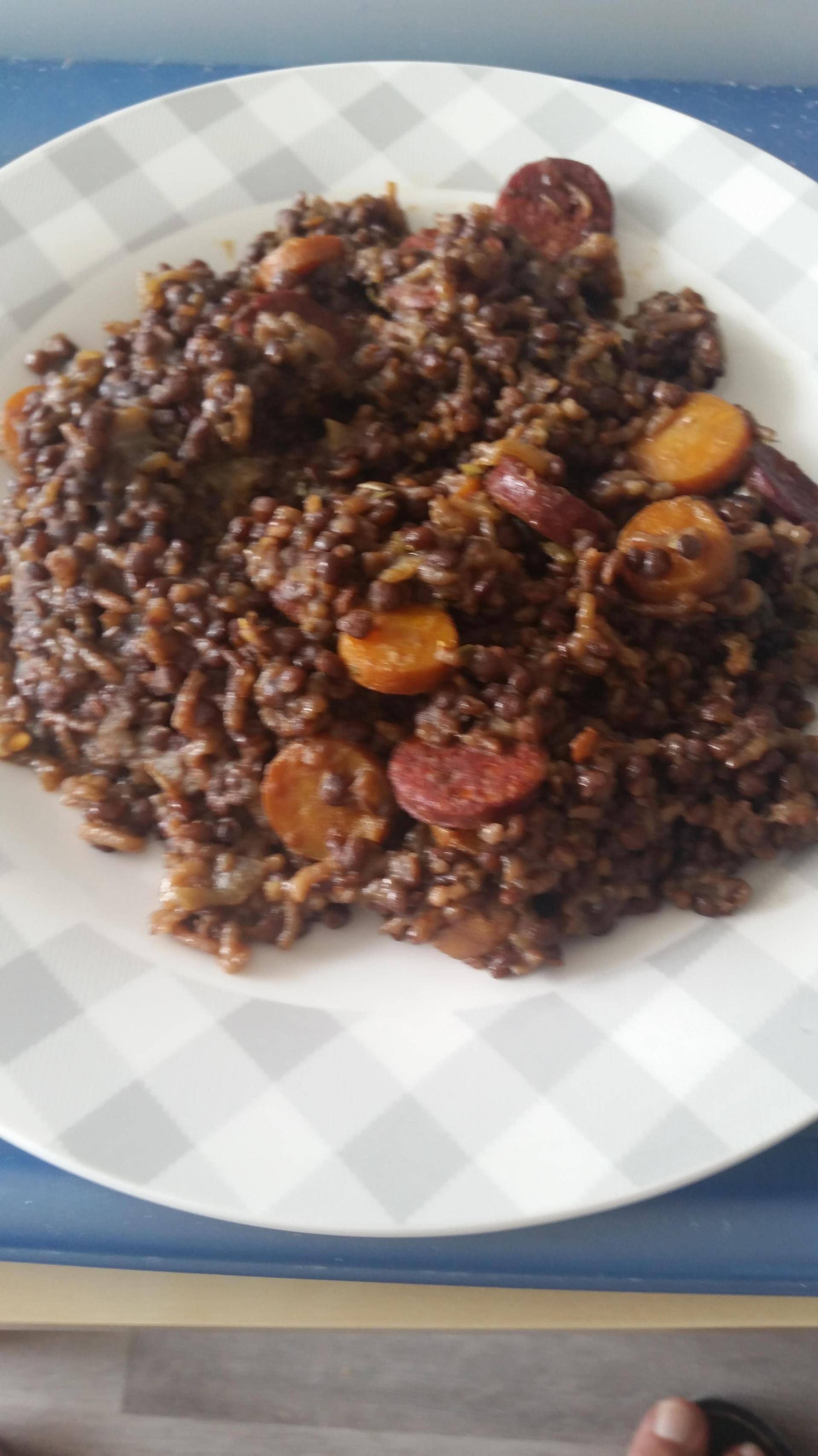 Lentilles au riz et chorizo - Recepten Cookeo | Moulinex